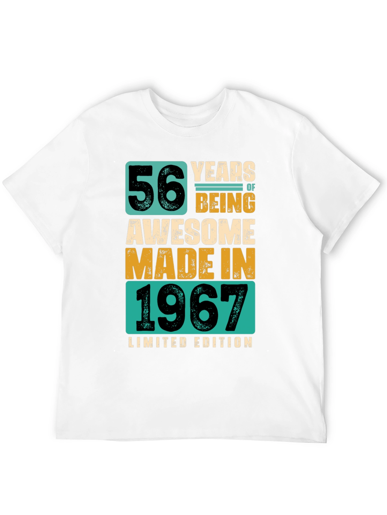Black 56 Years Awesome 1967 Limited Edition Graphic T-Shirt view 12