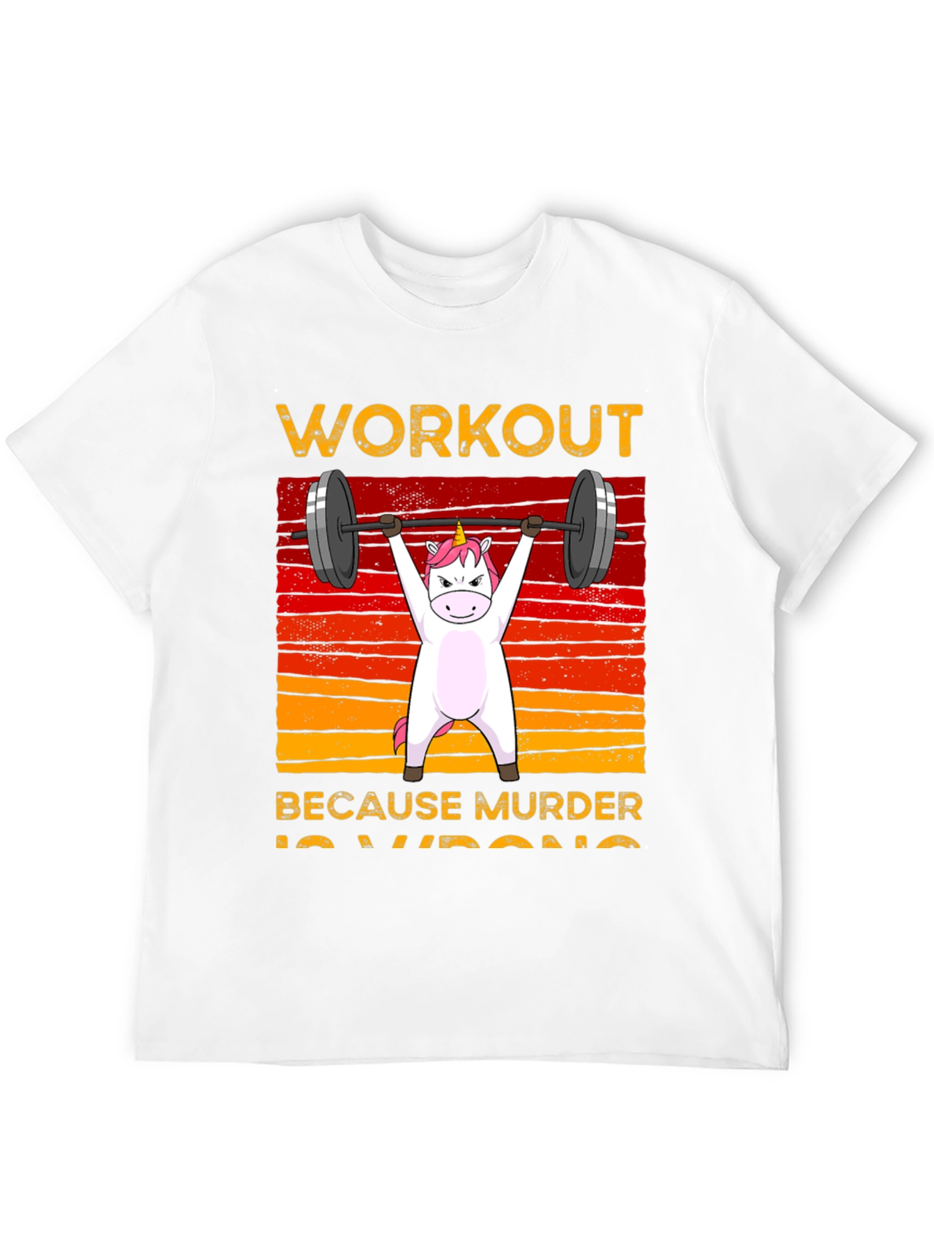Black Unicorn Workout Black T-Shirt view 12