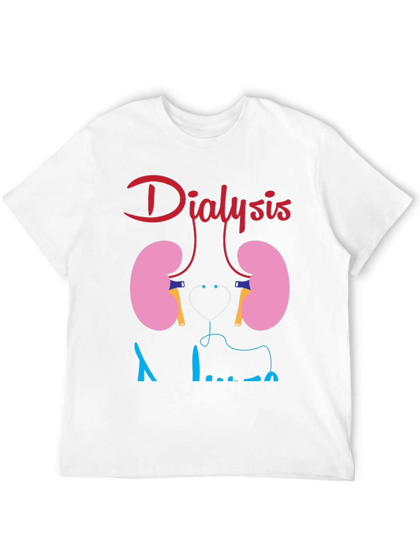 Black Dialysis Kidney Stethoscope Funny Black T-shirt view 12
