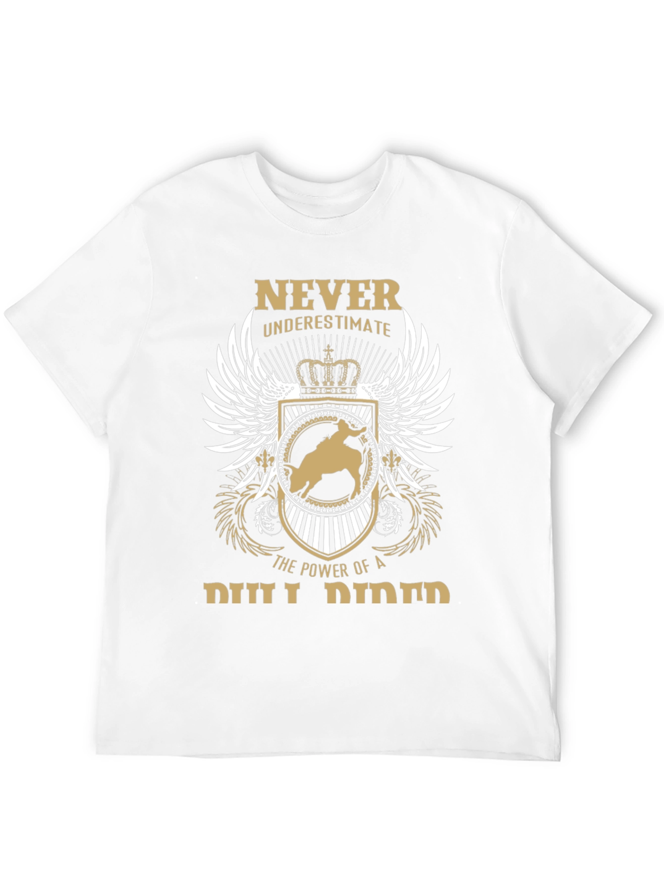 Black Never Underestimate Bull Rider T-Shirt view 12