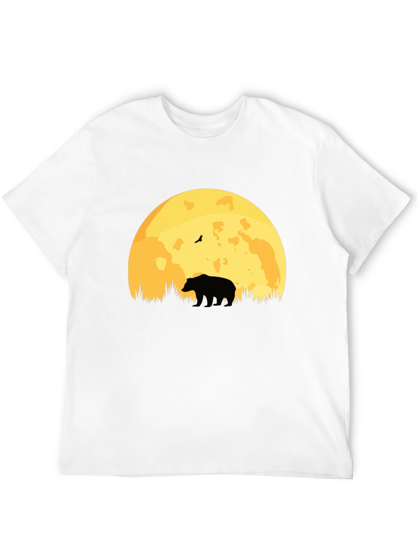 Black Bear Moon Silhouette T-Shirt - Nature Lover's Tee view 12