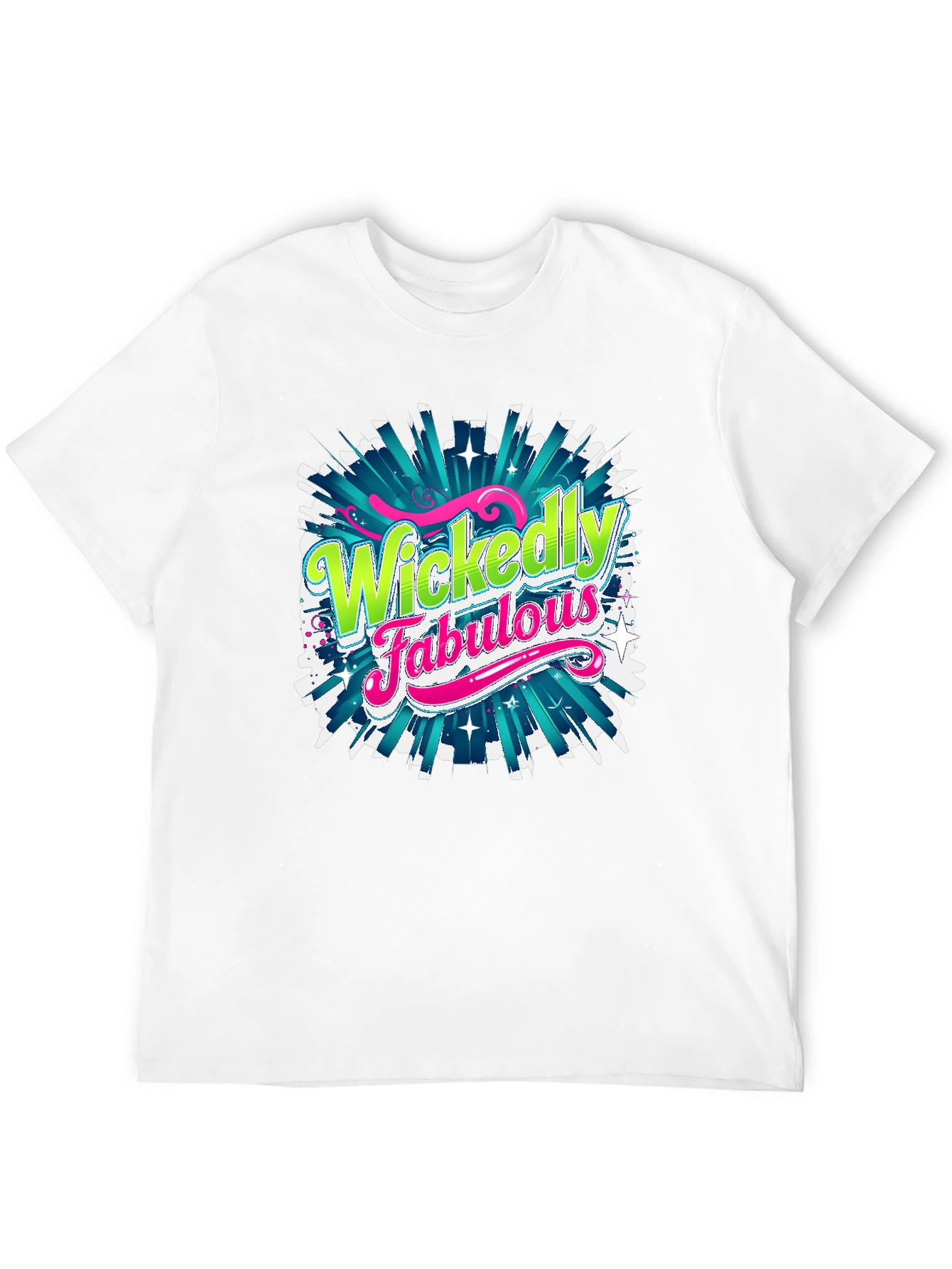 Black Wickedly Fabulous Graphic Tee - Black Cotton T-Shirt view 12