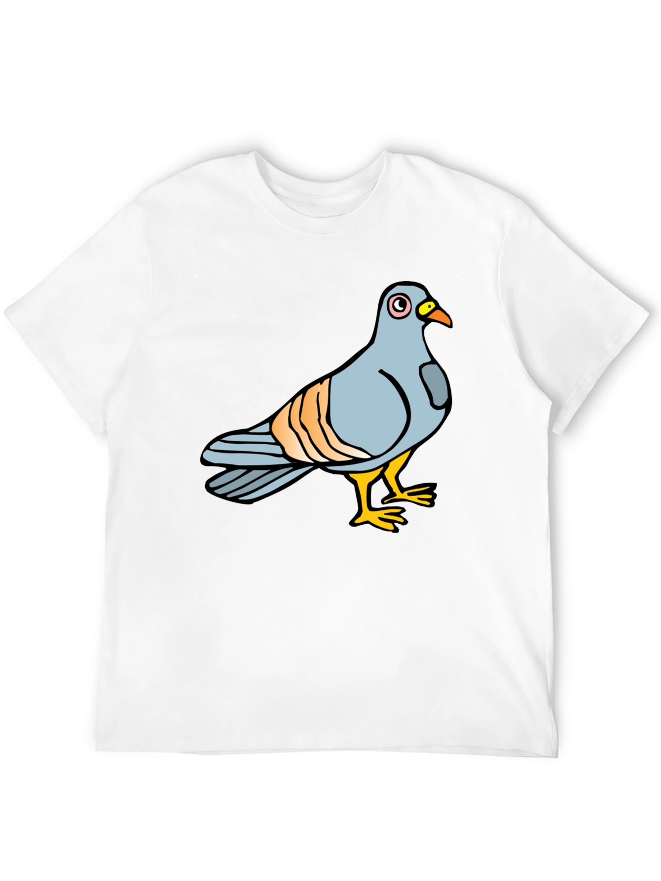 Black Pigeon Graphic Tee - Soft Cotton Black T-Shirt view 12