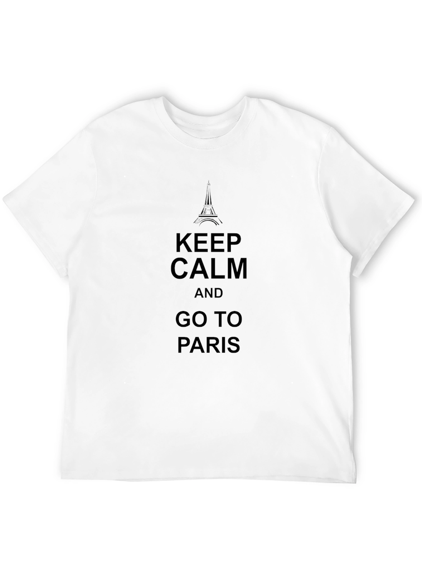 Black Keep Calm and Go To Paris Black T-Shirt view 12
