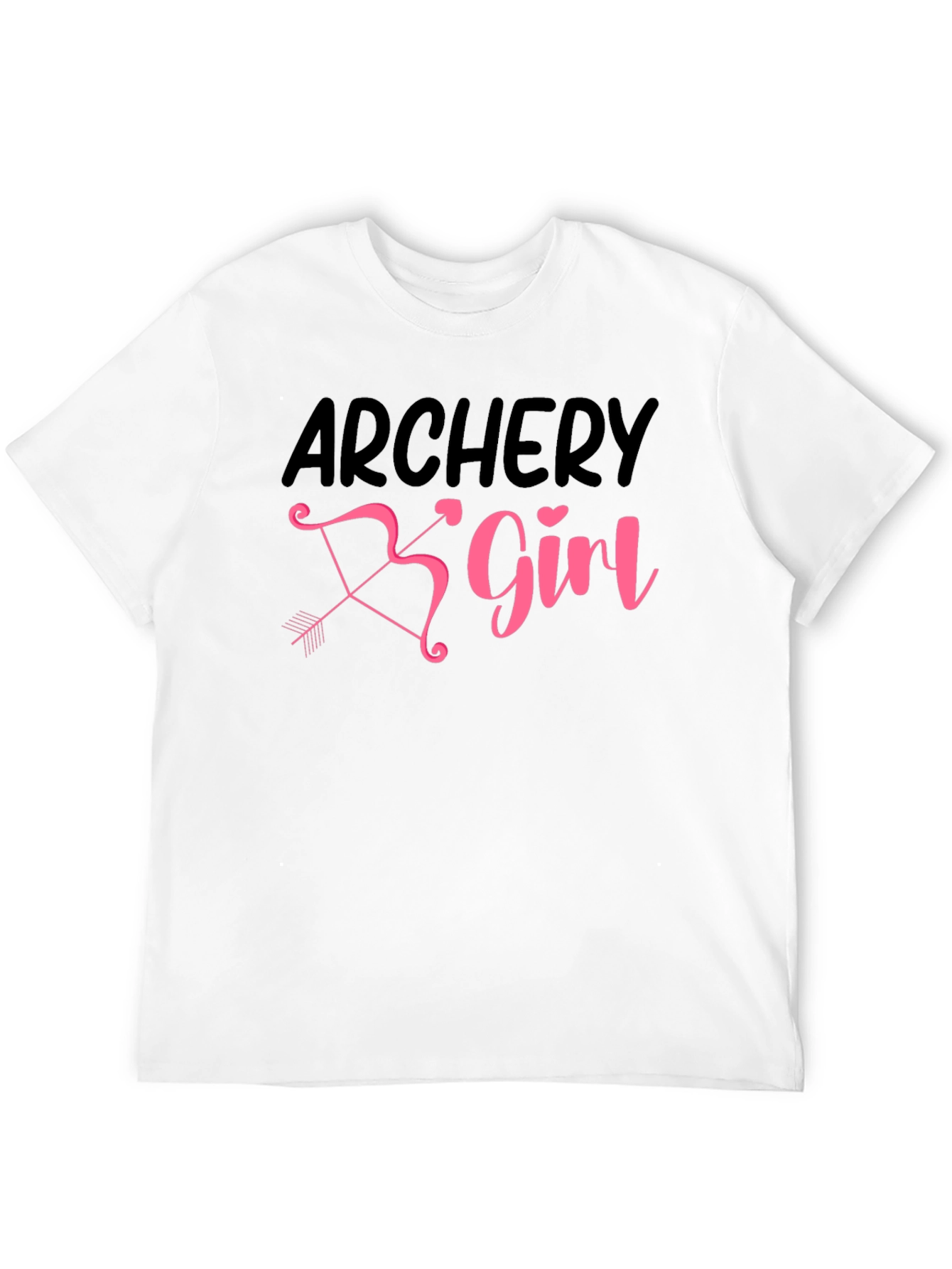 Black Archery Girl Bow Arrow Graphic T-Shirt view 12