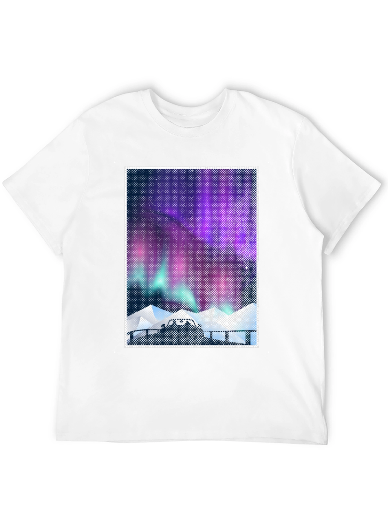 Northern Lights Graphic Tee - Men's Black T-Shirt - 12