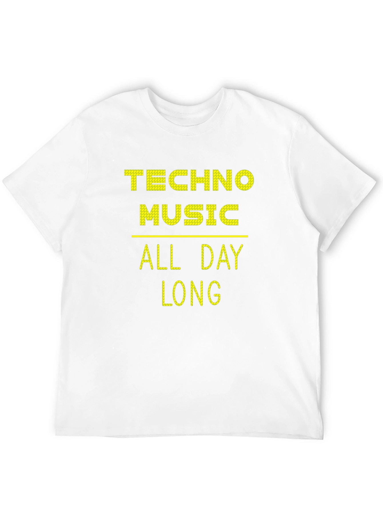 Black Techno Music All Day Long Graphic T-Shirt view 12