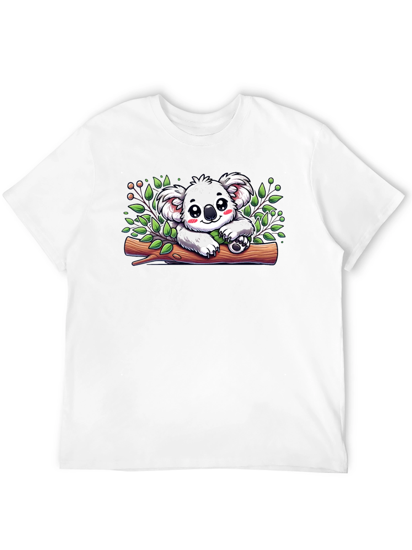 Black Koala Bear Graphic Black T-Shirt view 12