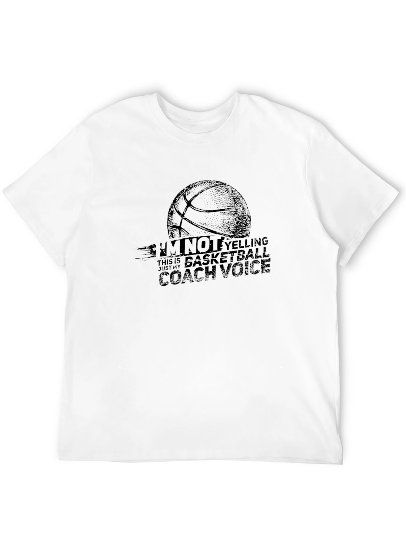 Black Basketball Coach Voice T-Shirt view 12