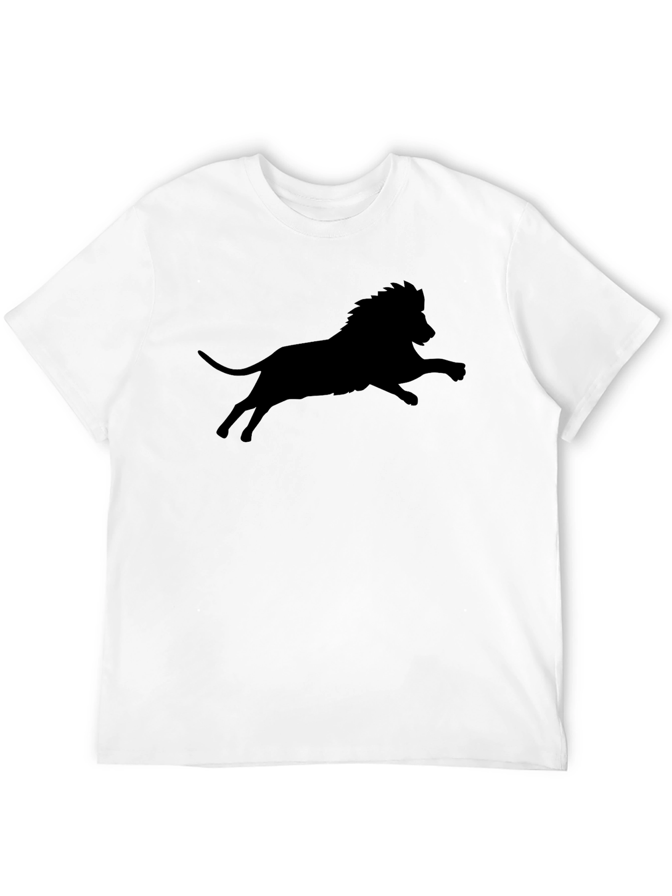 Black Black Lion Silhouette Graphic T-Shirt view 12