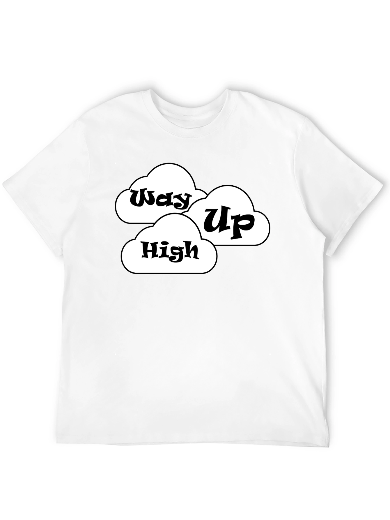 Black Way Up High Cloud T-Shirt - Black Graphic Tee view 12