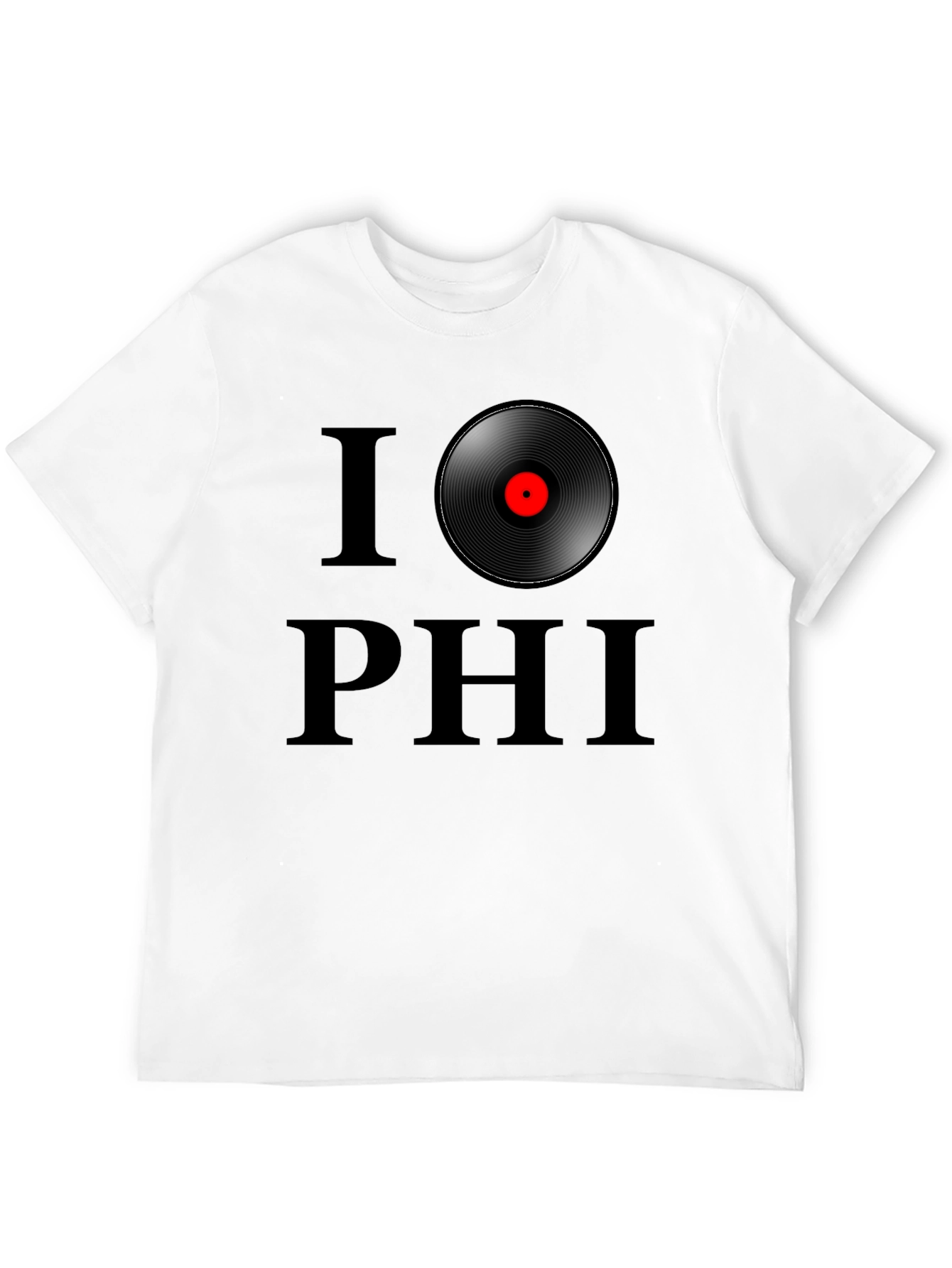 Black I Record Phi T-Shirt - Classic Black Tee view 12