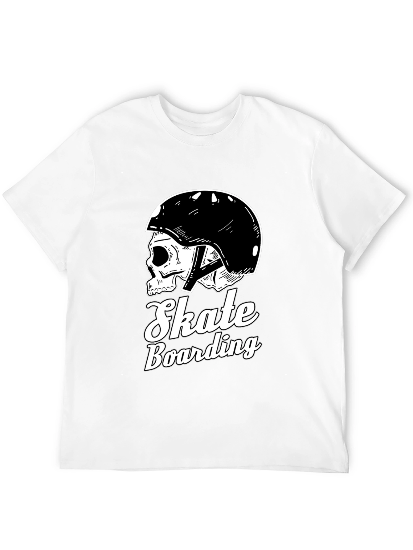 Black Skull Skateboarding T-Shirt view 12