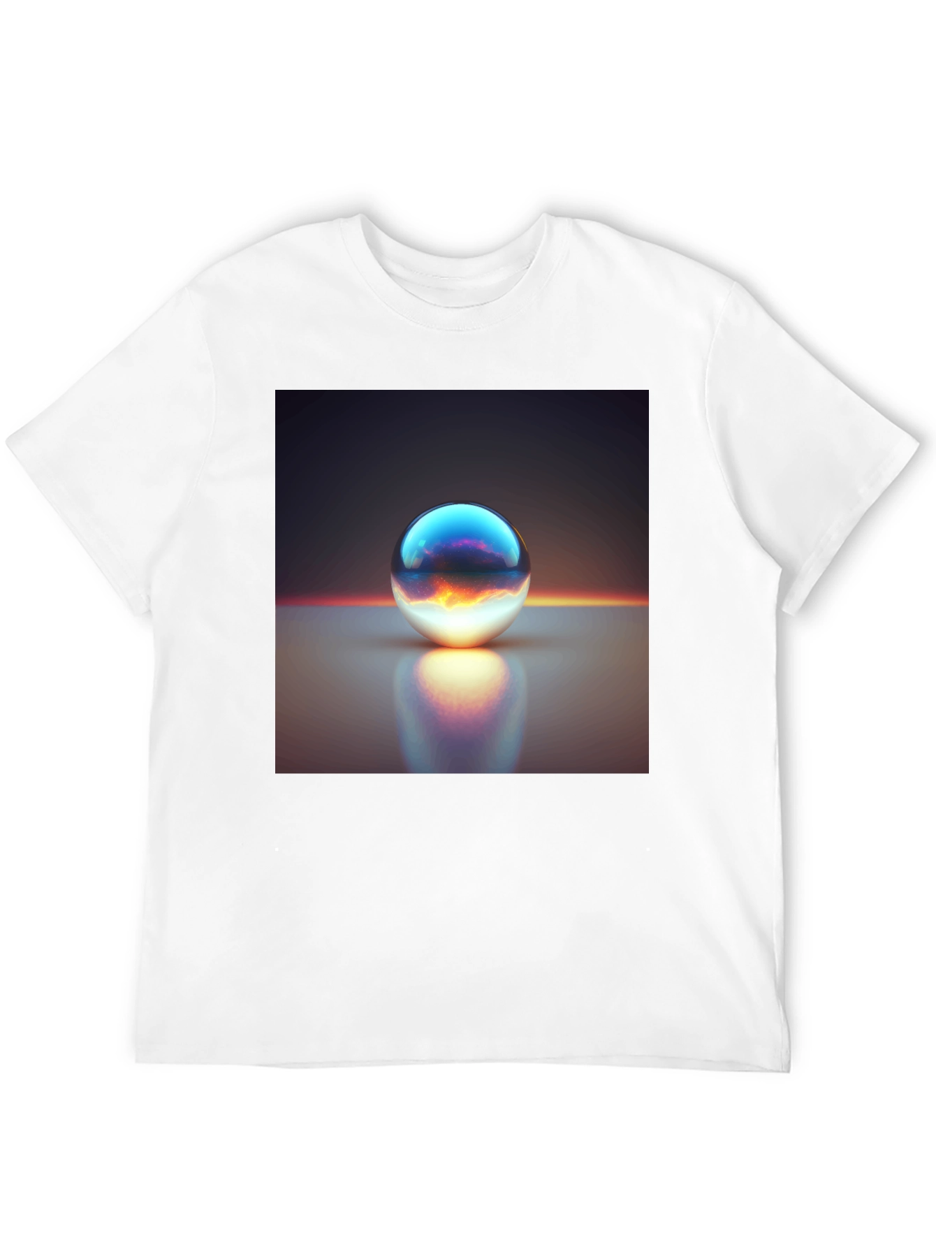 Black Mystic Orb Graphic Tee - Black Cotton Comfort view 12