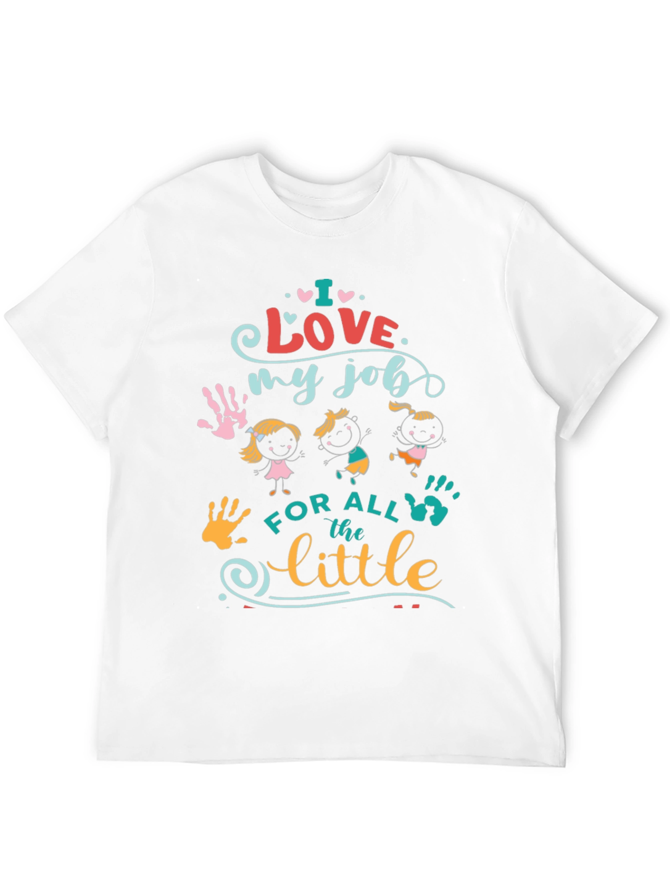 Black I Love My Job Teacher T-Shirt view 12