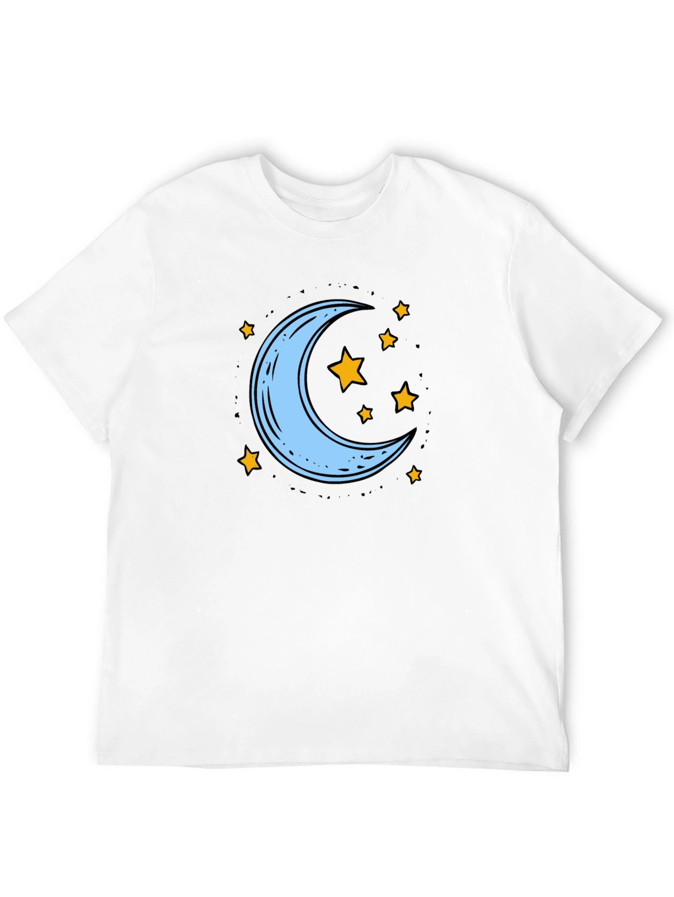 Black Moon and Stars Graphic Tee - Black view 12