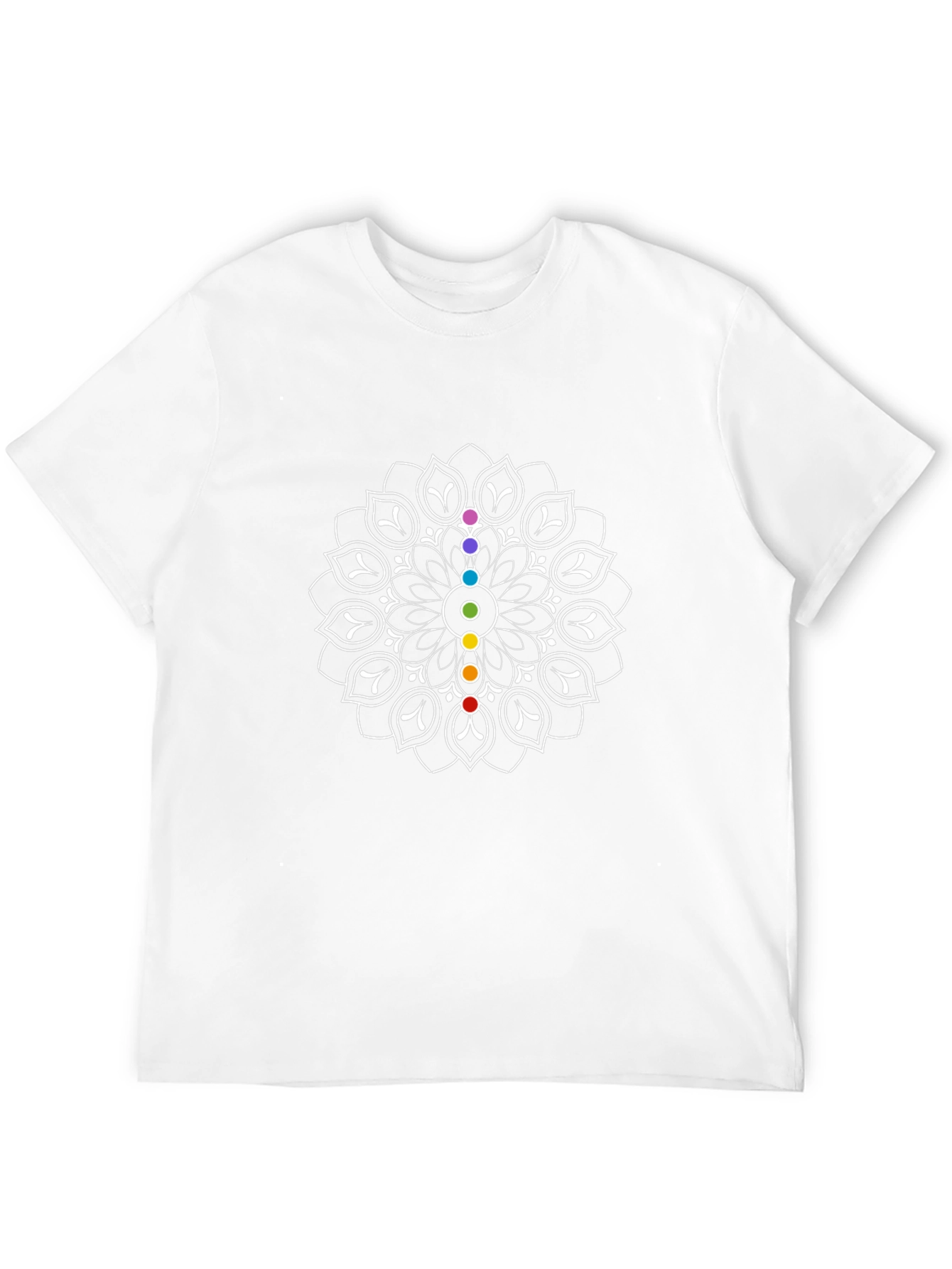Black Chakra Mandala Graphic Print T-Shirt view 12