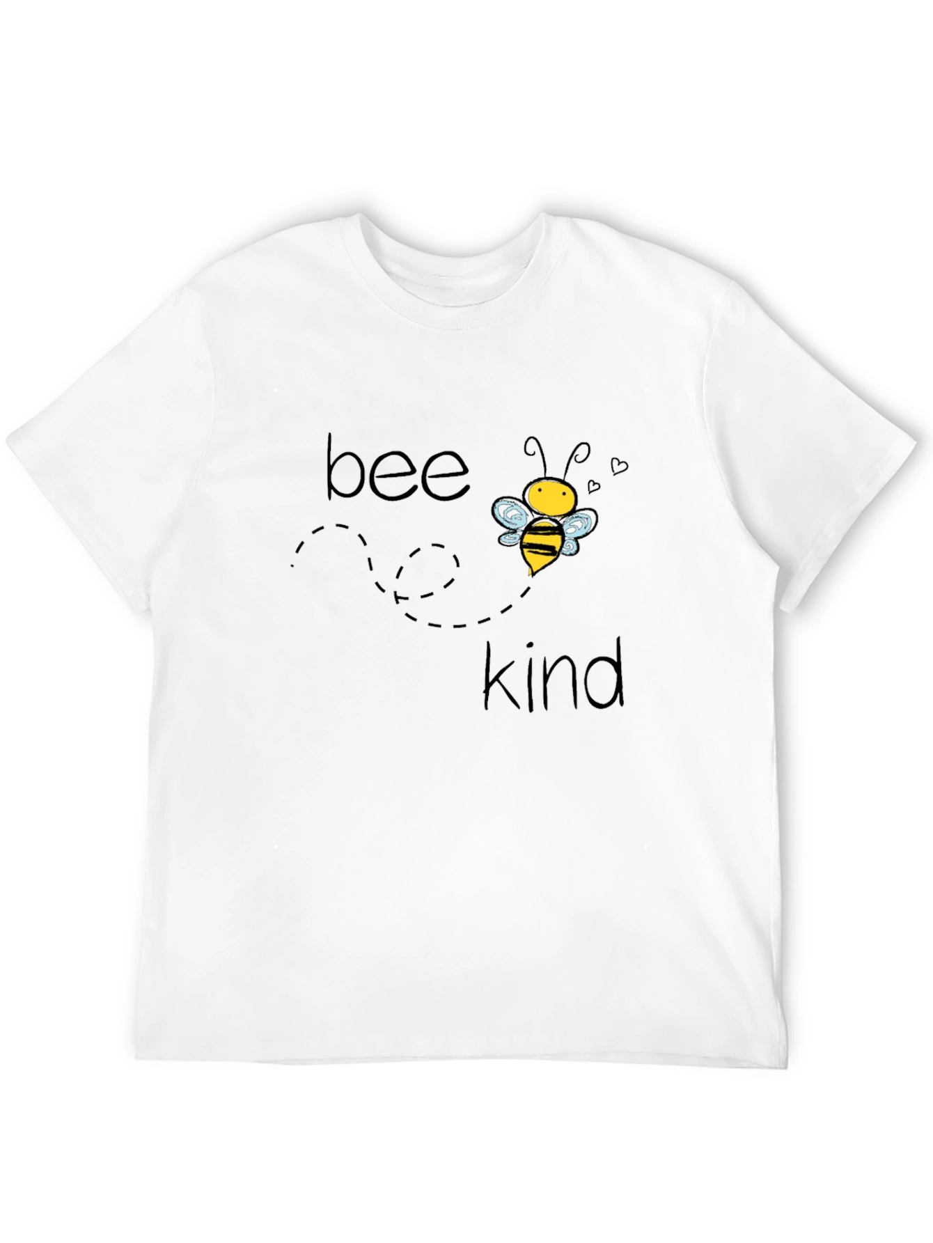 Black Bee Kind Graphic Tee - Black Cotton Casual T-Shirt view 12