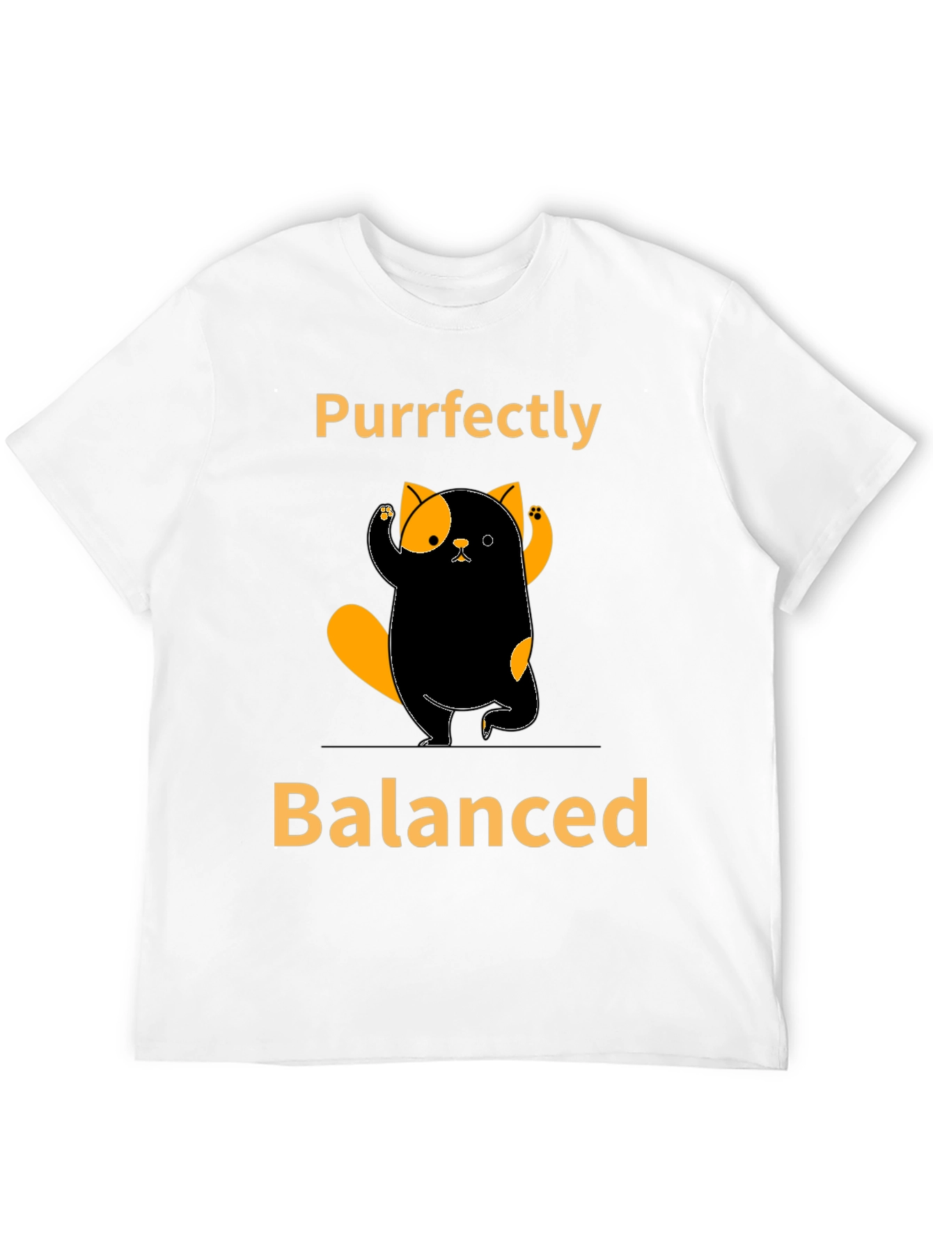Black Purrfectly Balanced Cat T-Shirt view 12