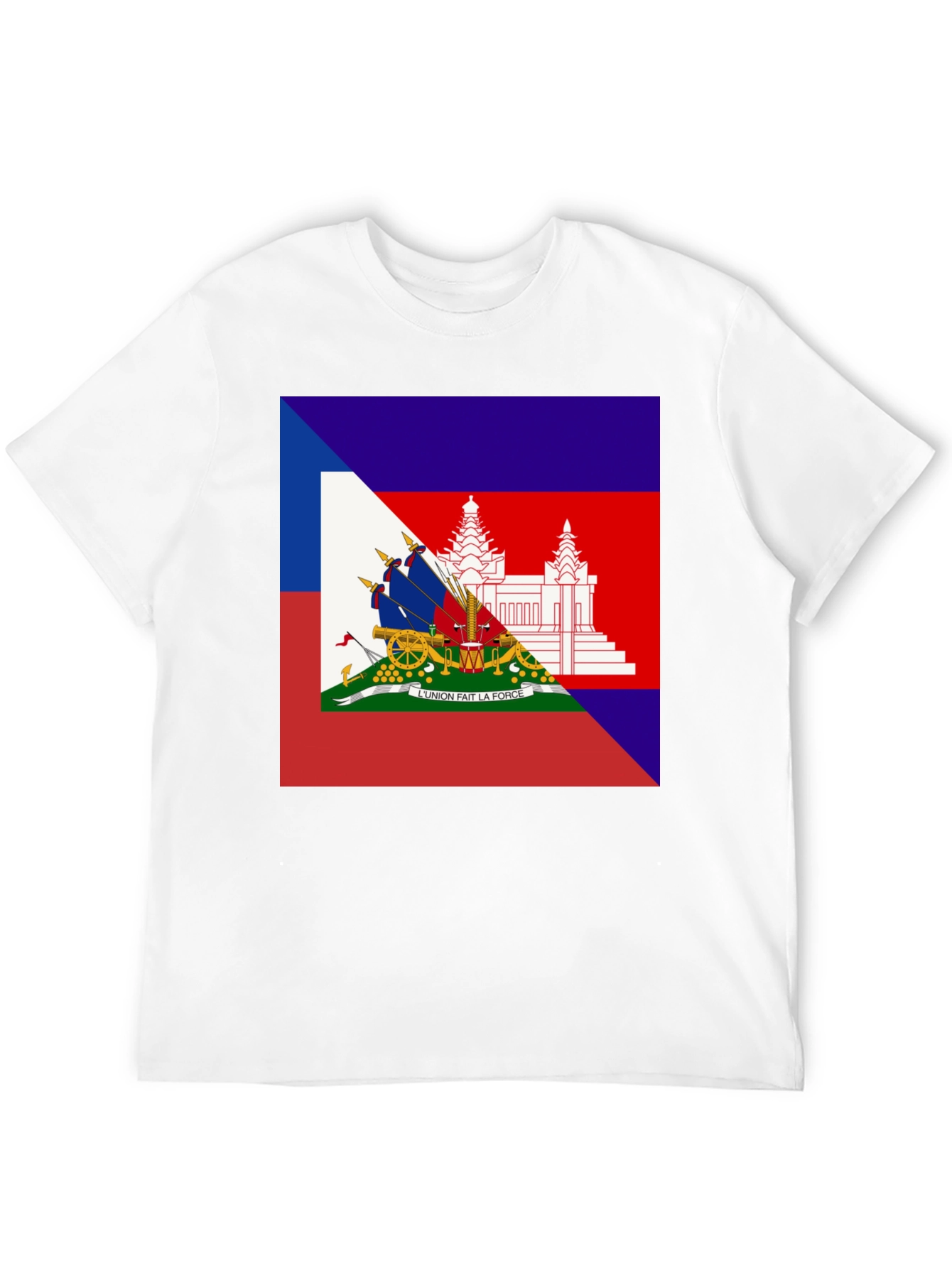 Black Haiti Flag T-Shirt Black Tee view 12