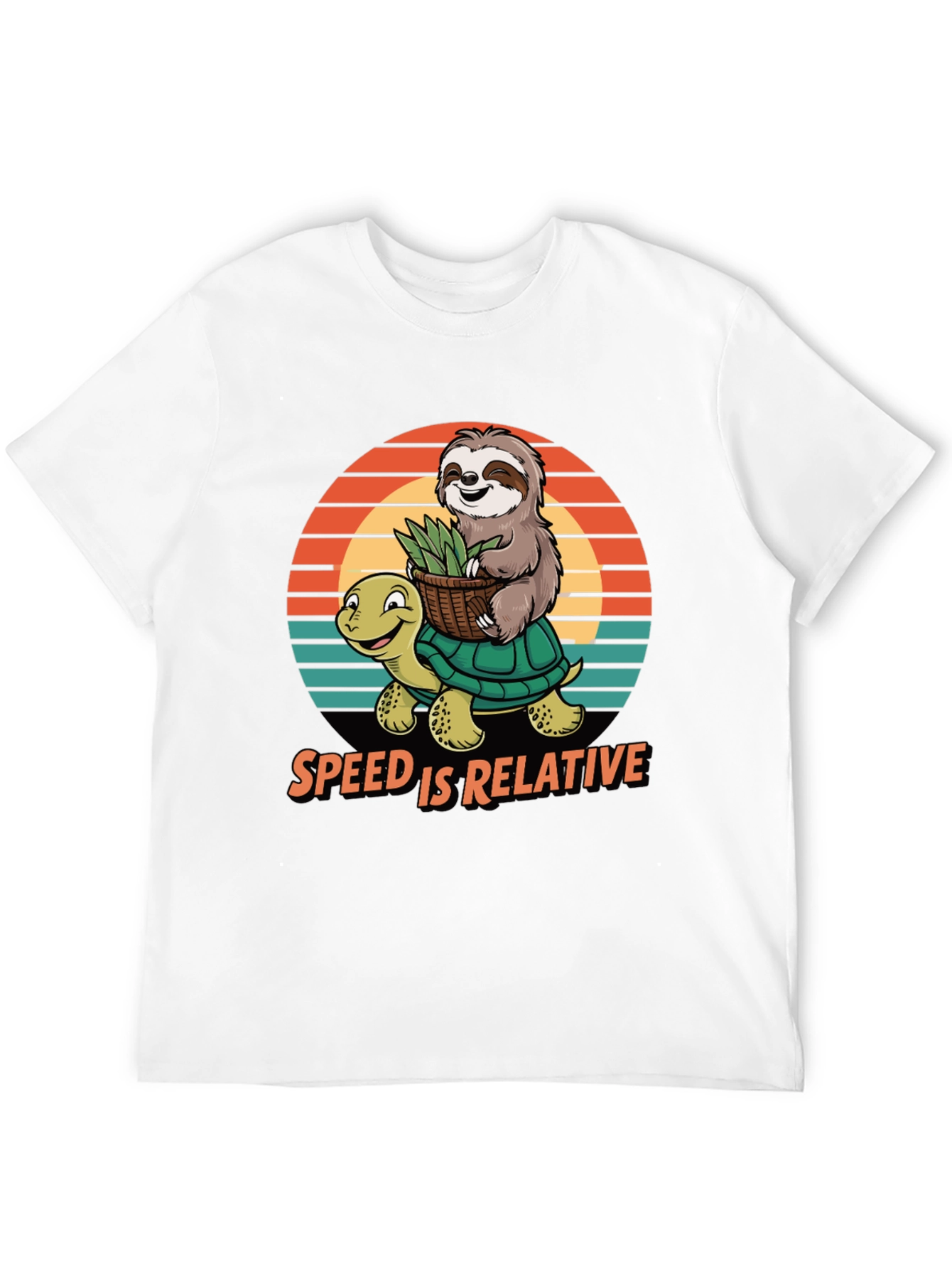 Black Speed is Relative Sloth & Turtle Graphic Tee view 12