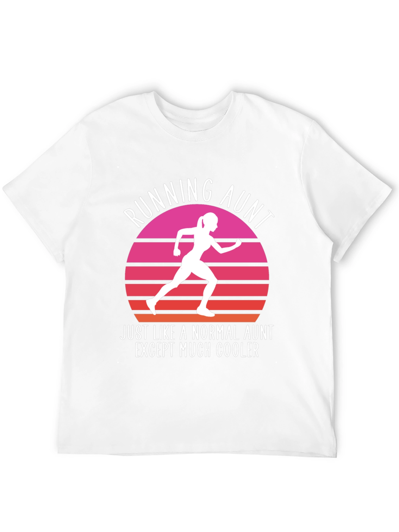 Black Running Aunt T-Shirt - Cool Aunt Gift view 12