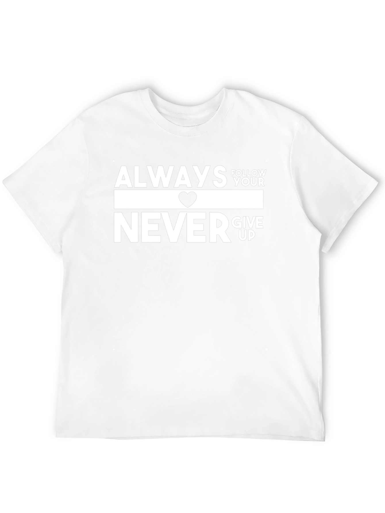 Black Inspirational Graphic Tee - Always Follow Your Heart T-Shirt view 12