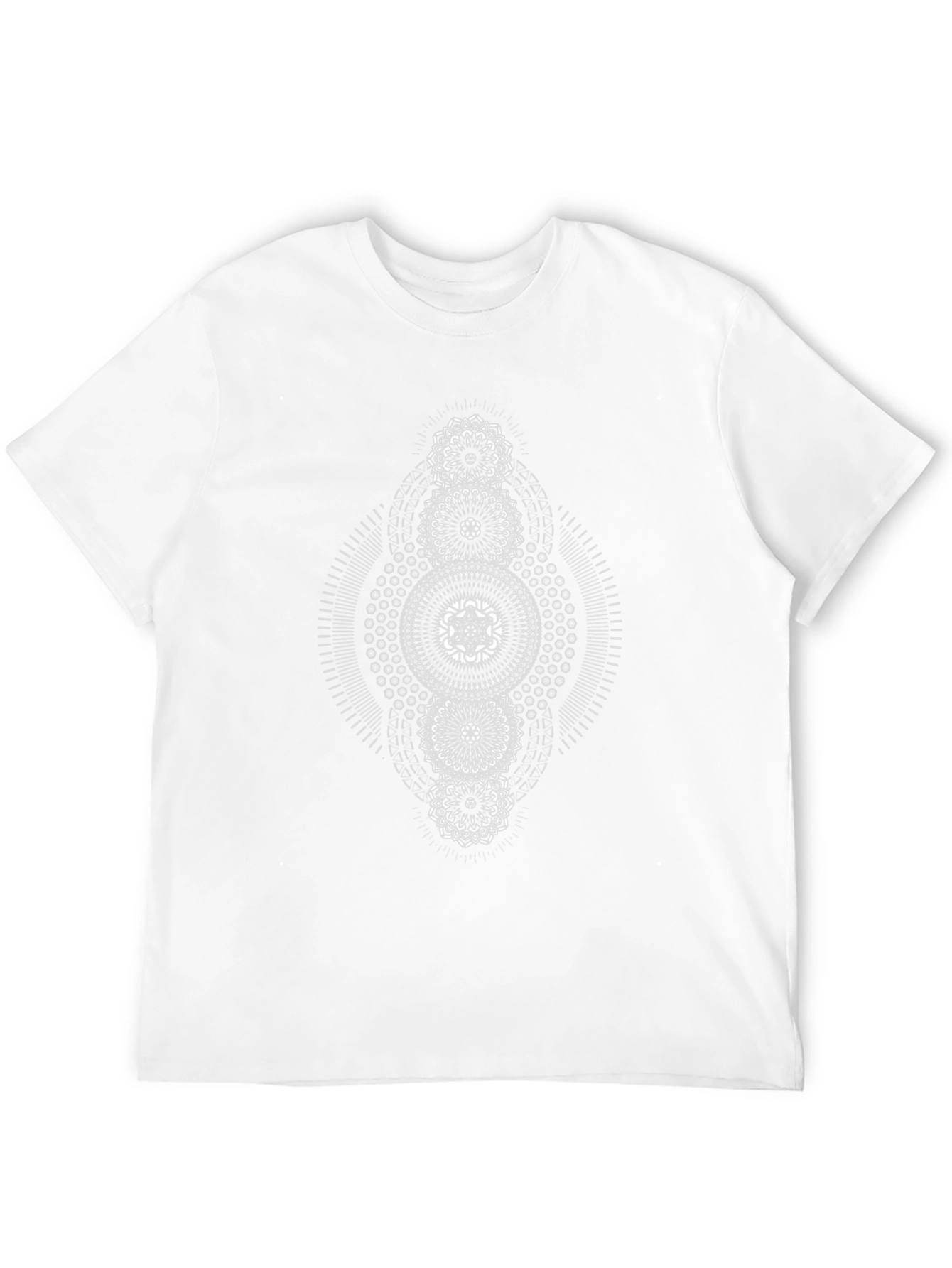 Black Geometric Mandala Graphic Tee - Black view 12