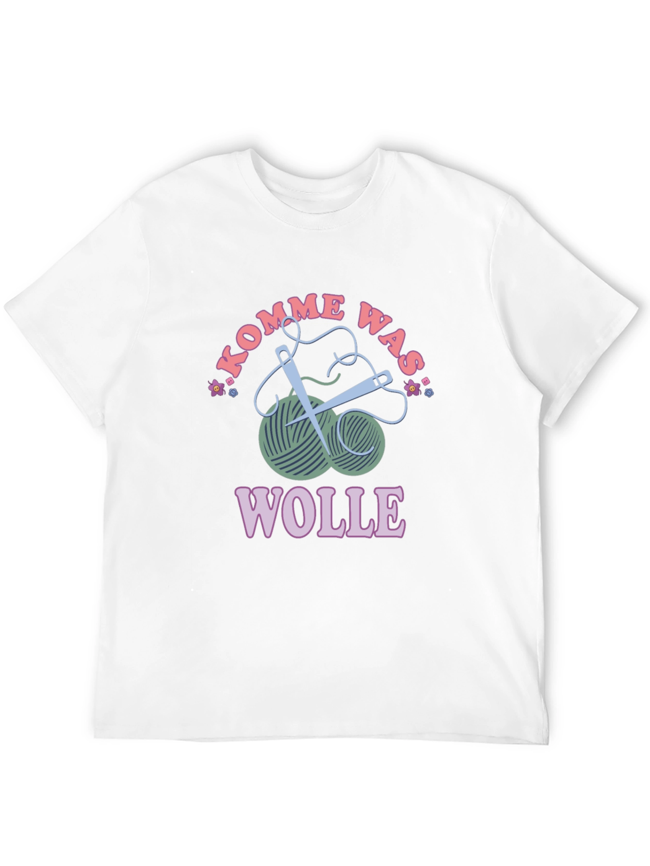 Black Kommen Was Wolle T-Shirt - Knitting Love view 12