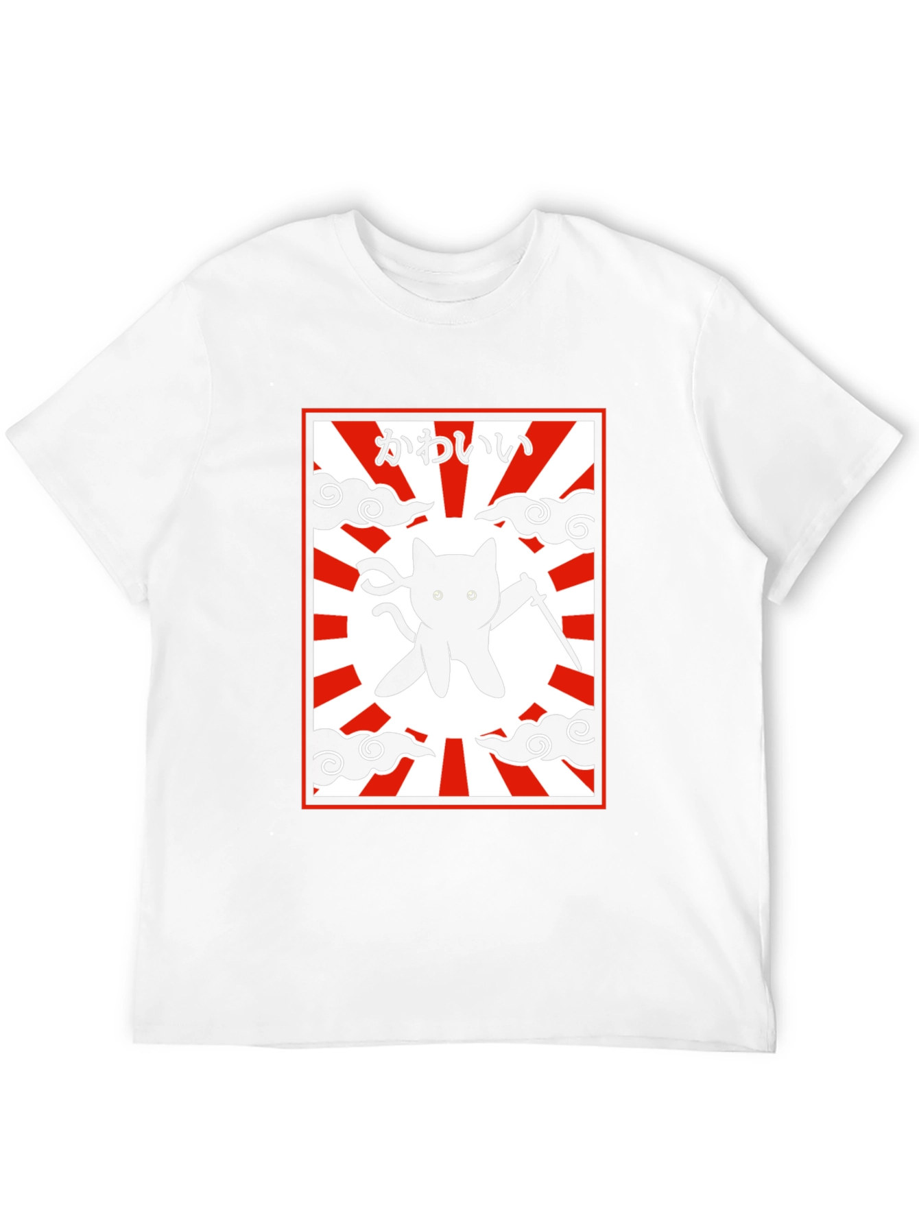 Black Ninja Cat Graphic T-Shirt - Kawaii Japanese Design view 12