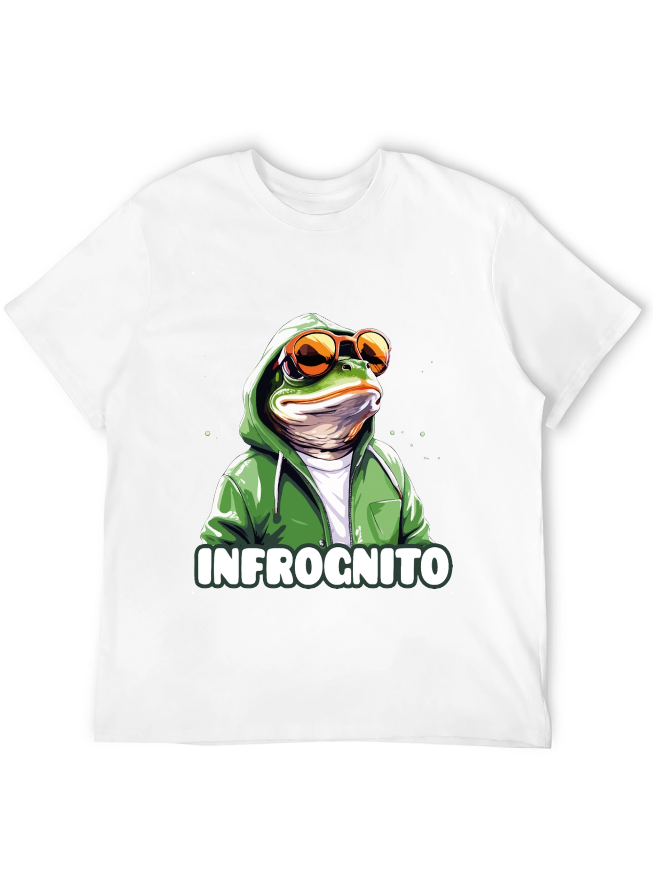 Black Infrognito Frog T-Shirt - Cool & Funny Design view 12