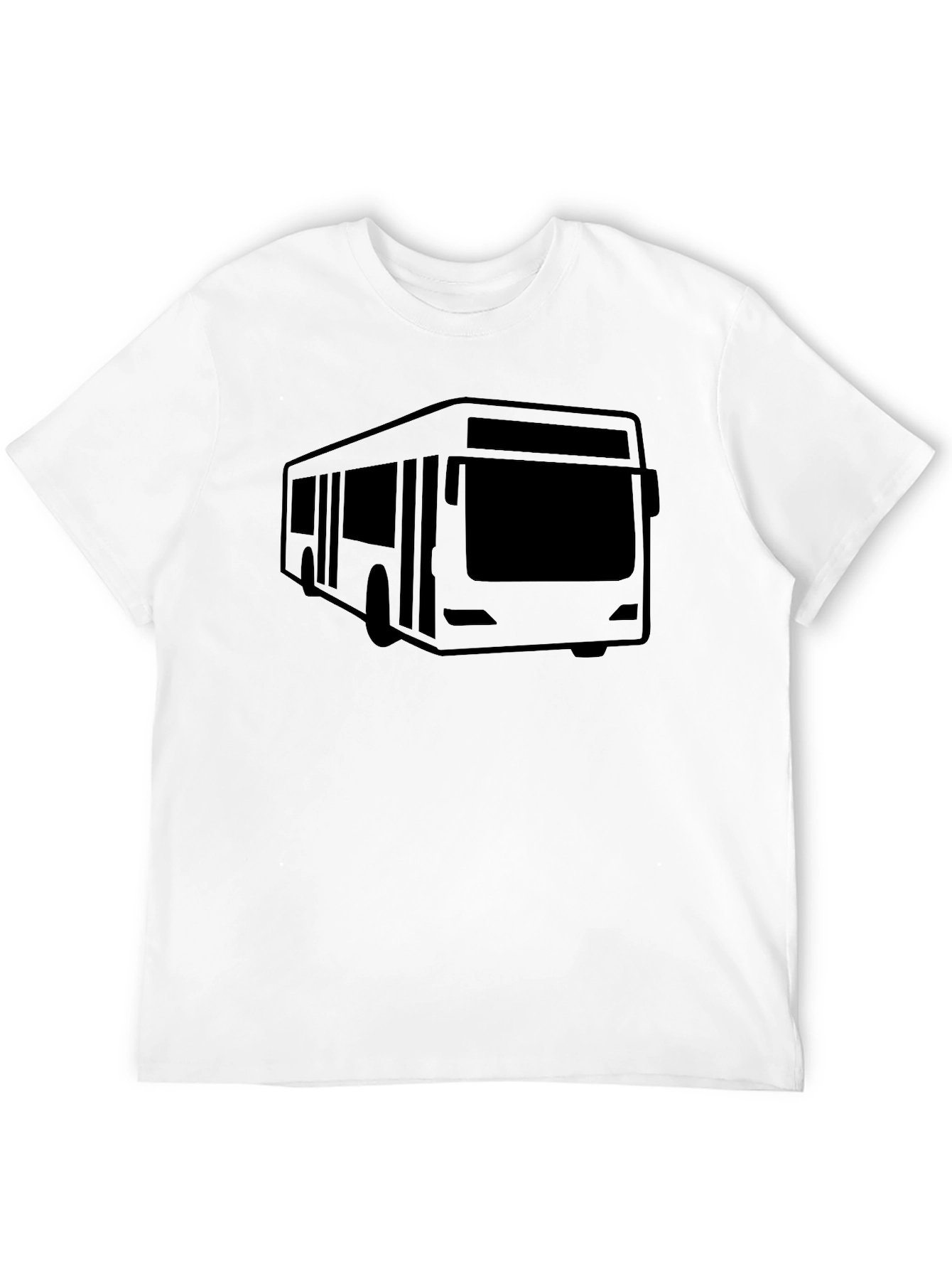 Black Bus Graphic Tee - Black Cotton Blend Comfort Fit view 12