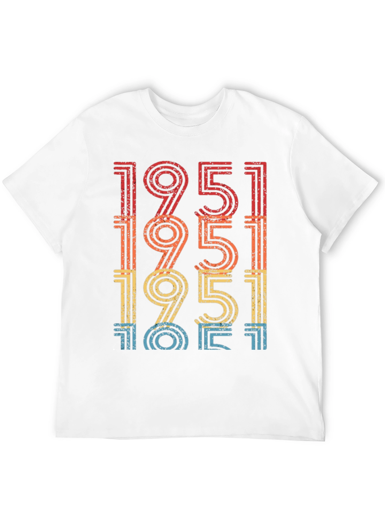 Black Retro 1951 Birthday T-Shirt view 12