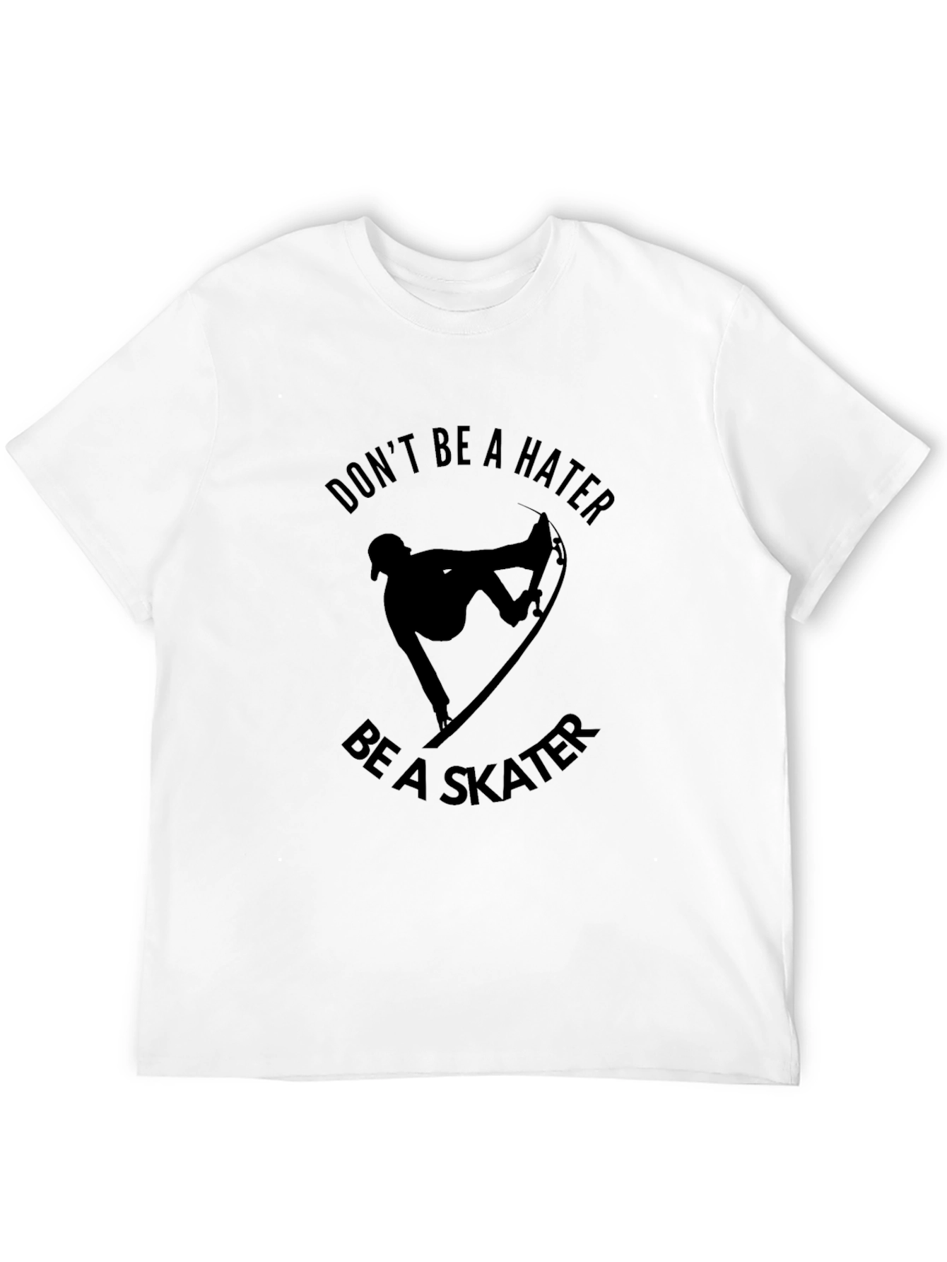 Black Don't Be A Hater Be A Skater Graphic Tee - Black view 12