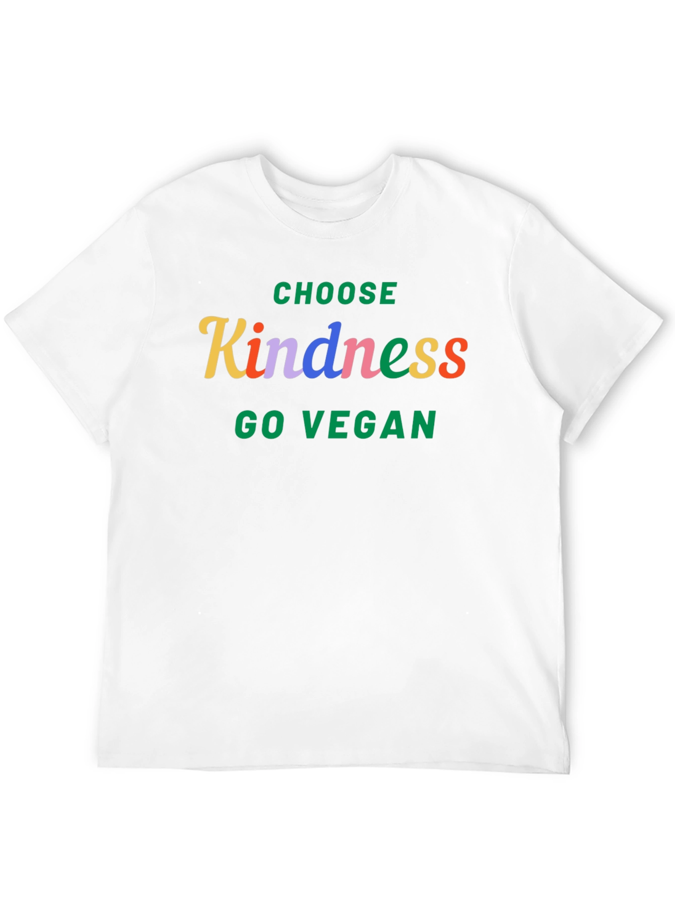Black Choose Kindness Go Vegan T-Shirt - Unisex view 12