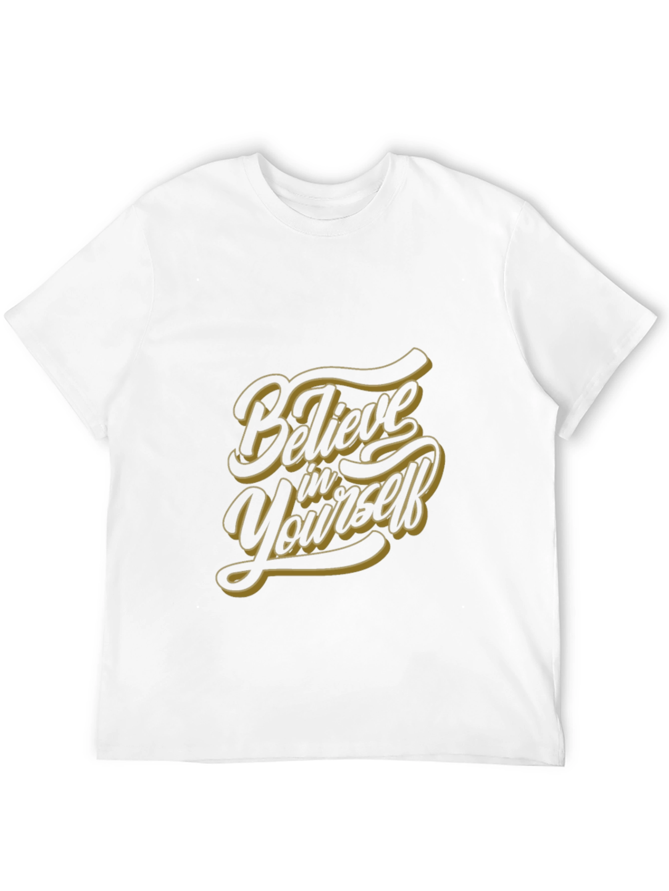 Black Believe in Yourself Graphic Tee - Stylish Black T-Shirt view 12