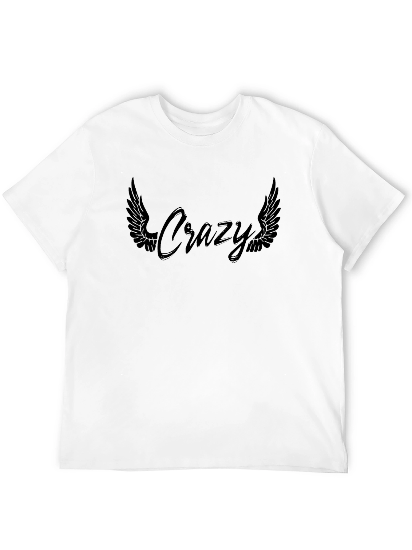 Black Crazy Wings Graphic Tee - Edgy Streetwear view 12