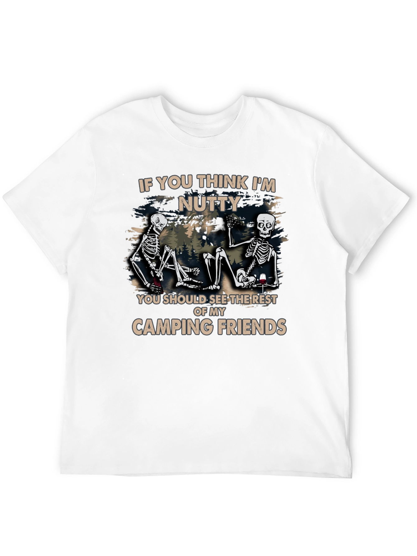 Black Camping Friends Graphic T-Shirt view 12