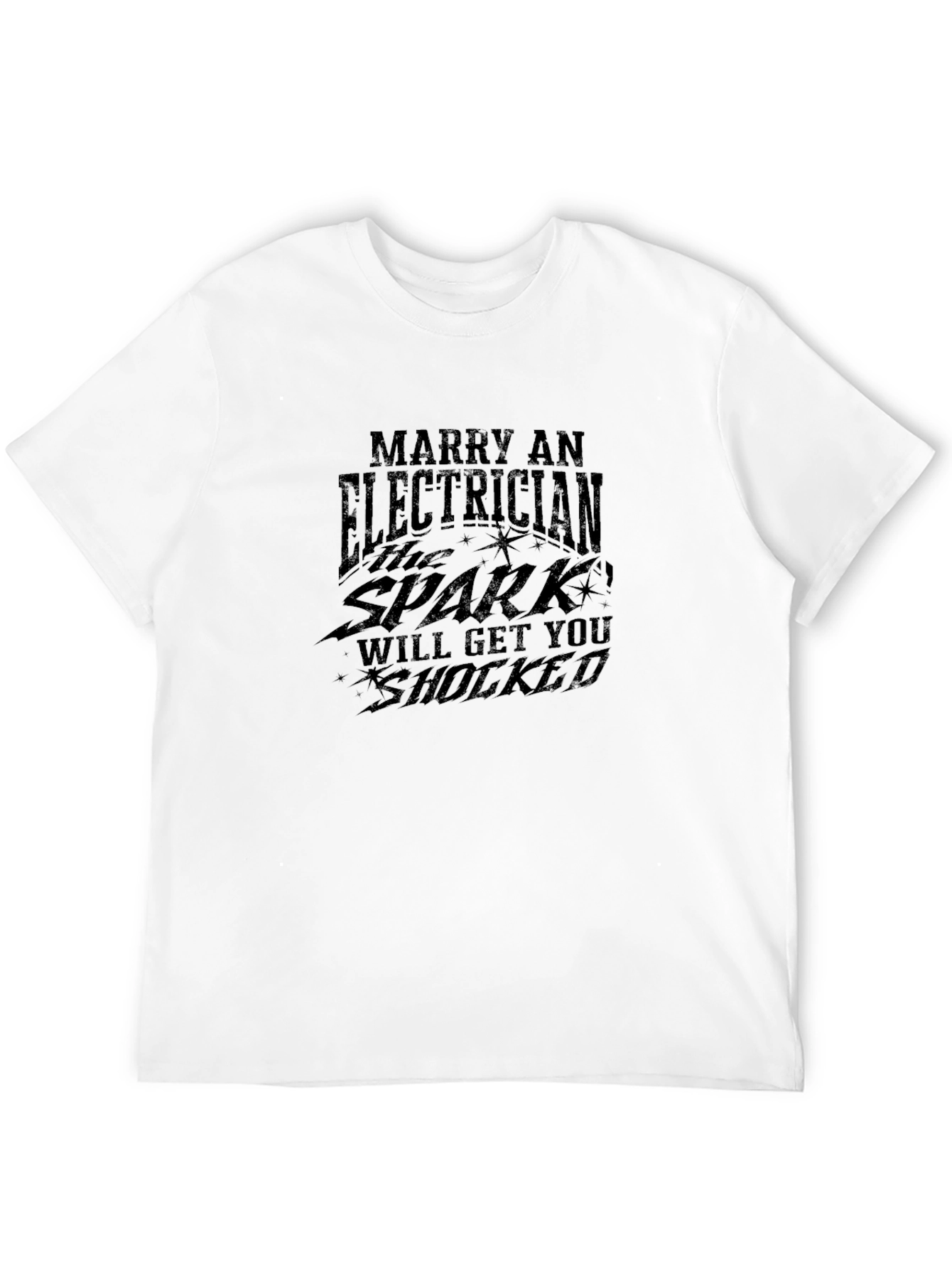 Black Marry an Electrician Humor T-Shirt view 12
