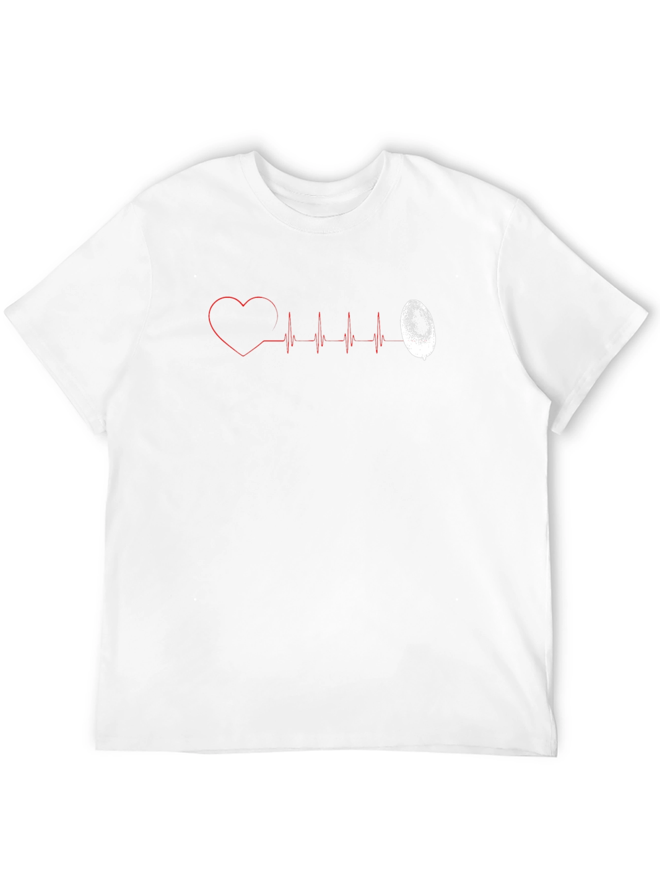 Black Heartbeat Balloon T-Shirt - Unique Graphic Tee view 12