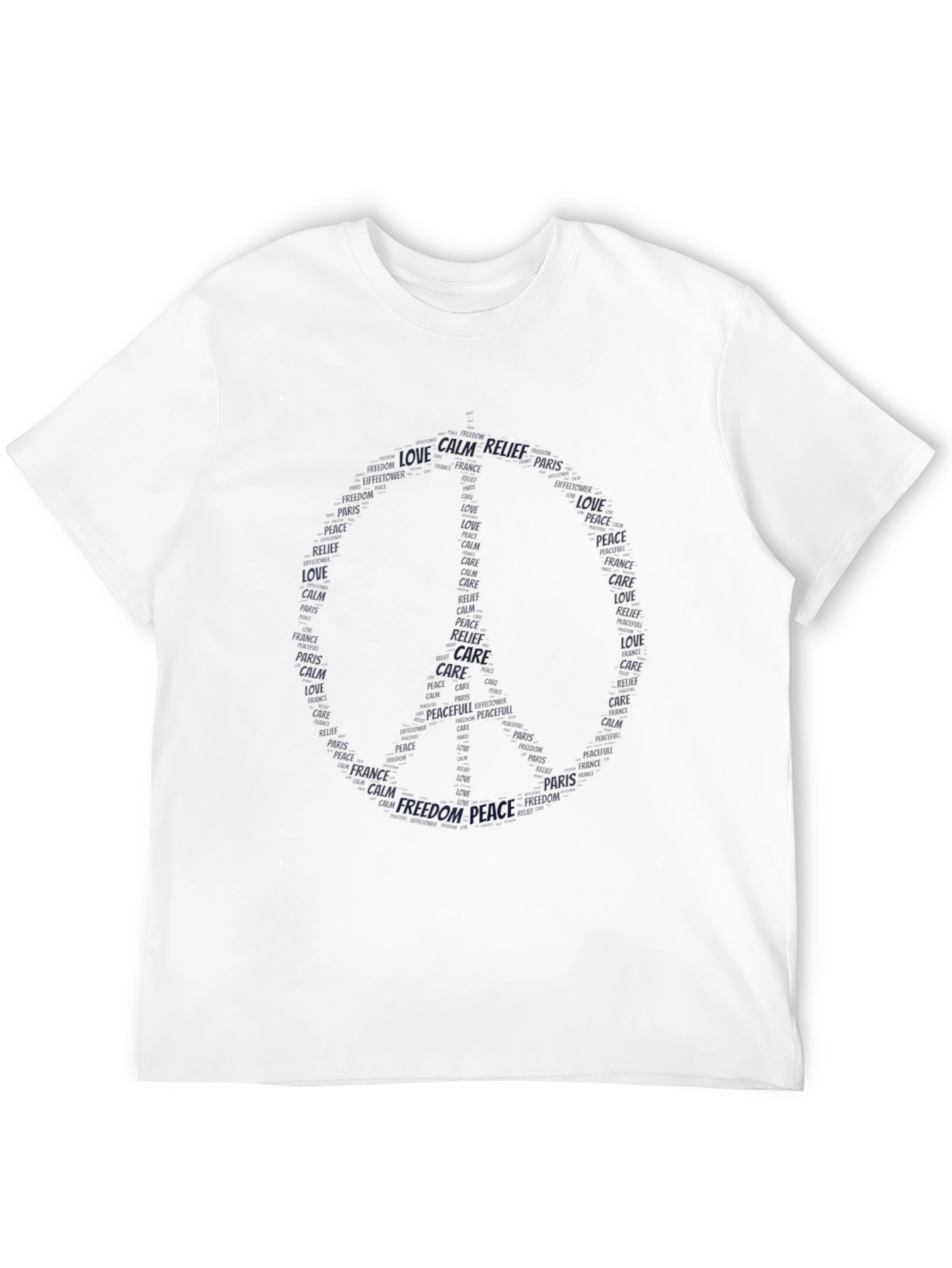 Black Peace and Love Crew Neck Tee view 12