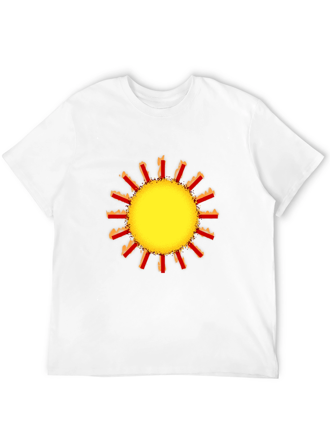 Black Vibrant Sun Graphic Black T-Shirt view 12