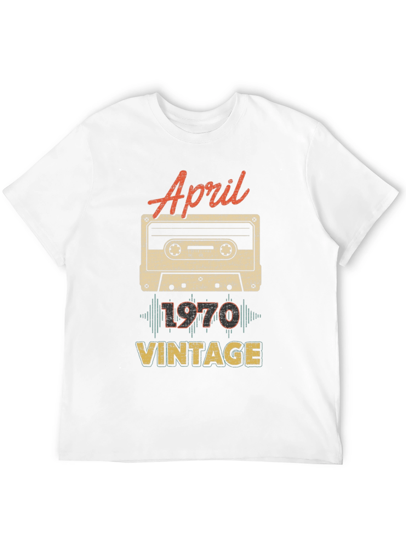 Black April 1970 Vintage Cassette T-Shirt view 12