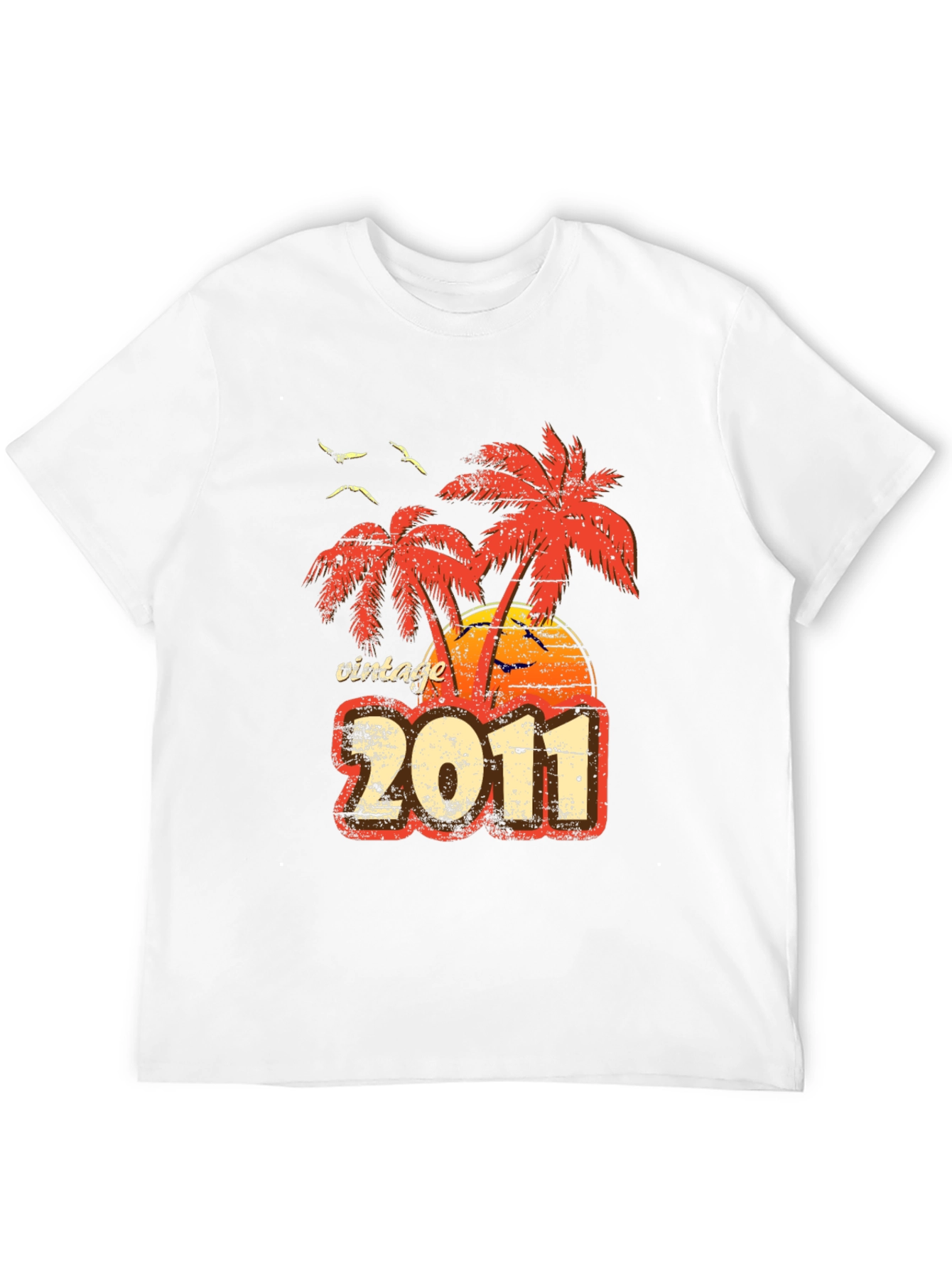 Black Vintage 2011 Palm Tree Graphic Tee view 12