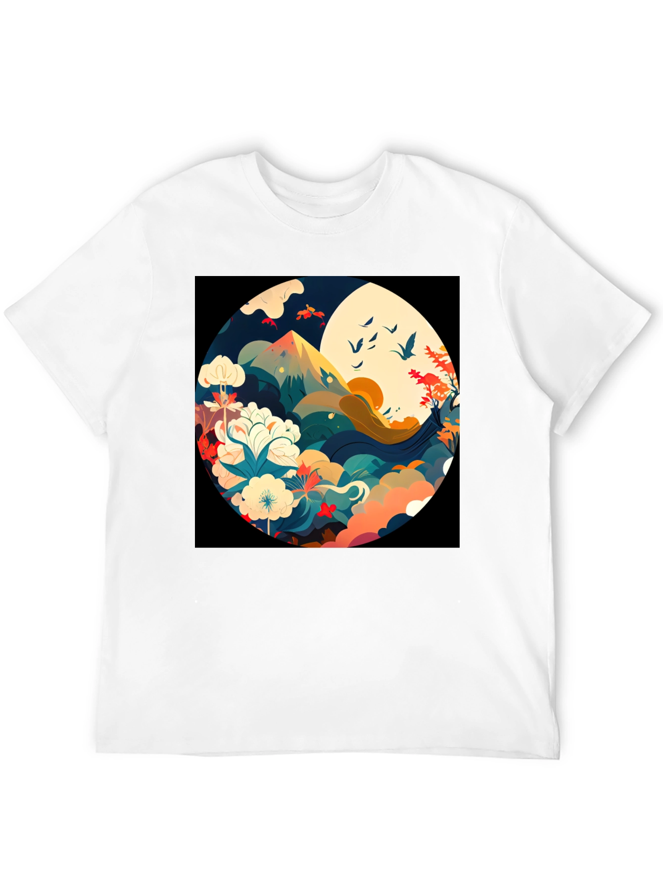 Black Nature Circle Graphic Tee - Stylish Comfort view 12