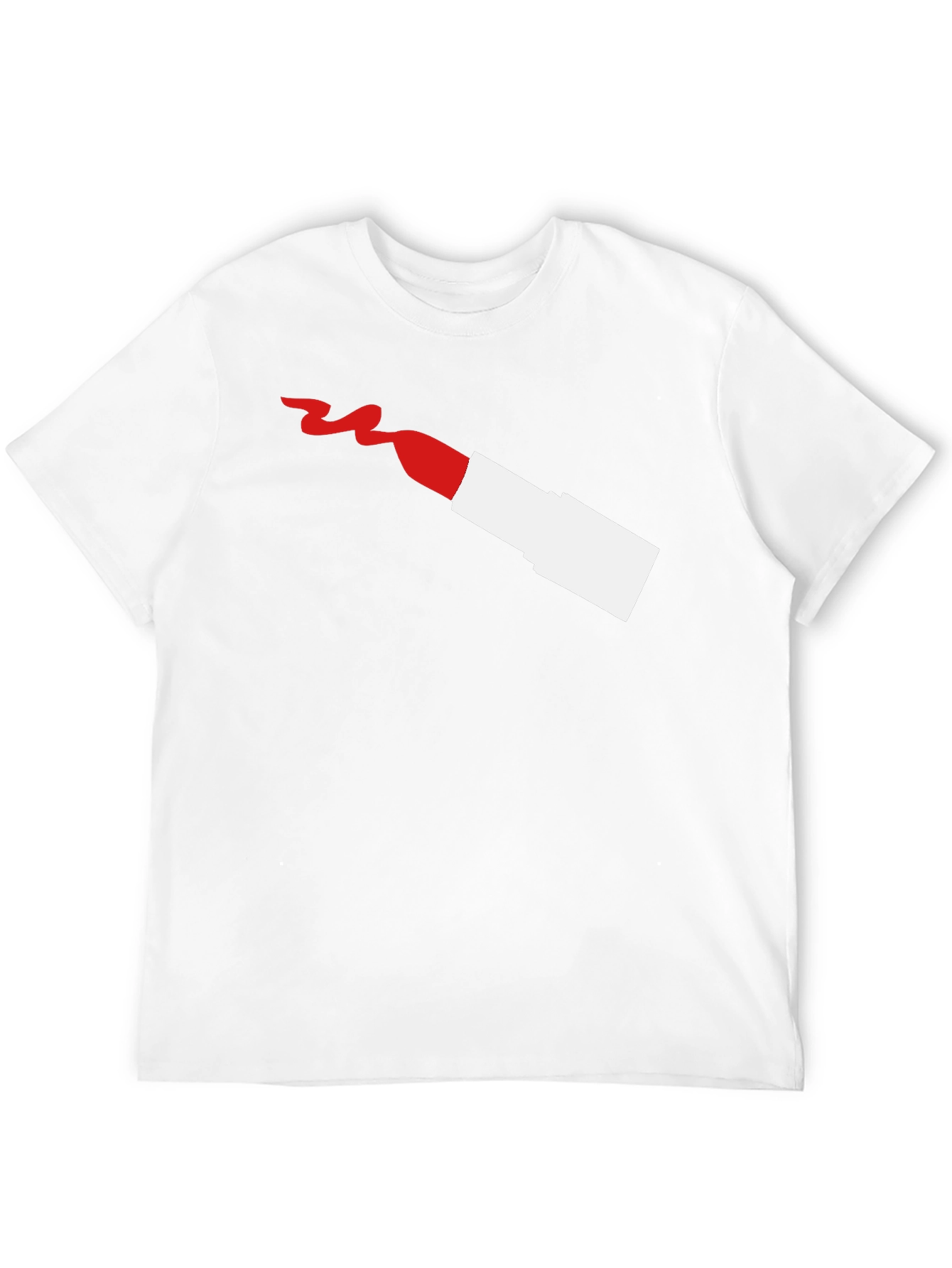 Black Modern Lipstick Graphic Tee - Stylish Men's T-Shirt view 12