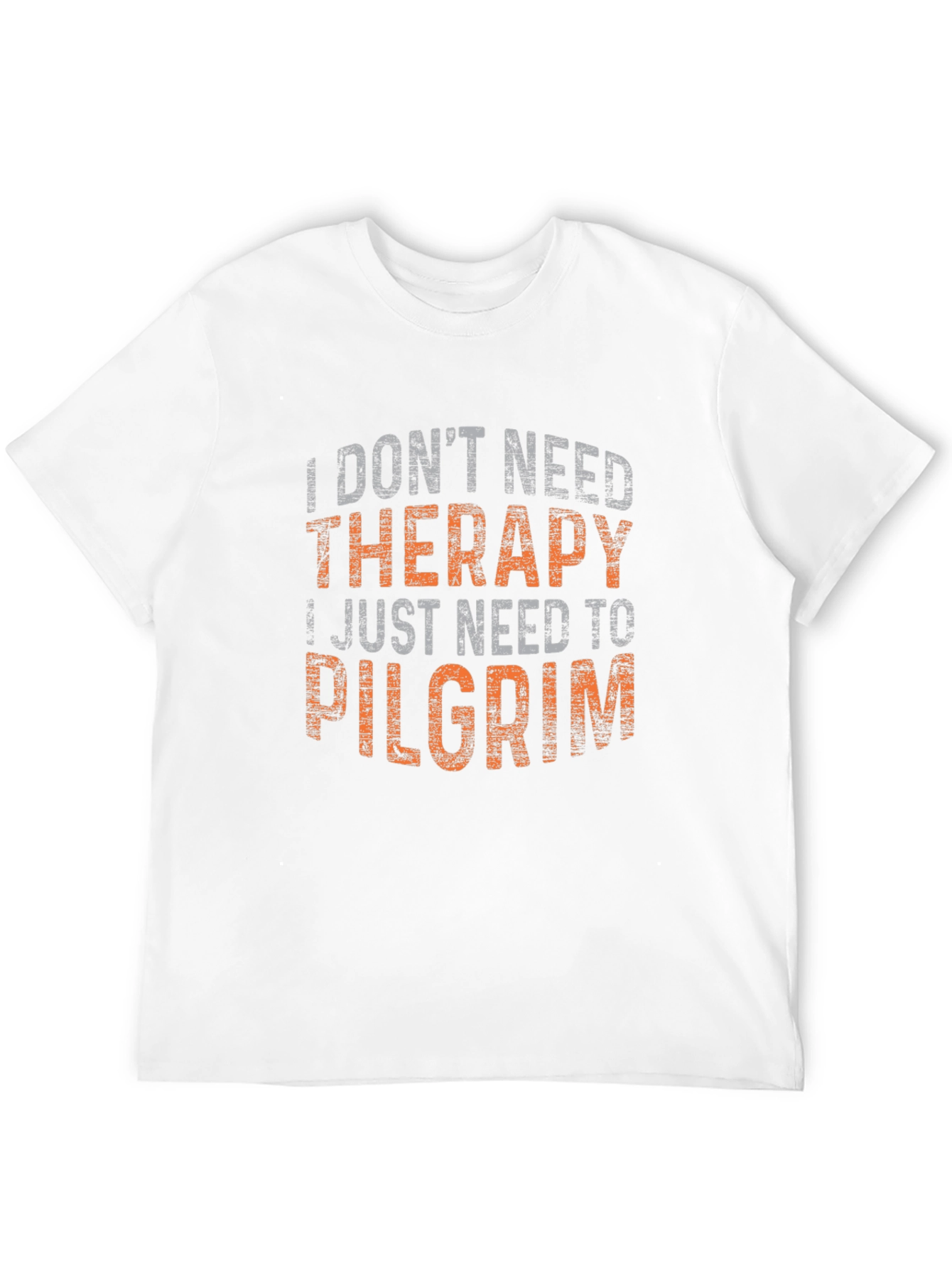 Black Funny Pilgrim T-Shirt: I Don't Need Therapy view 12