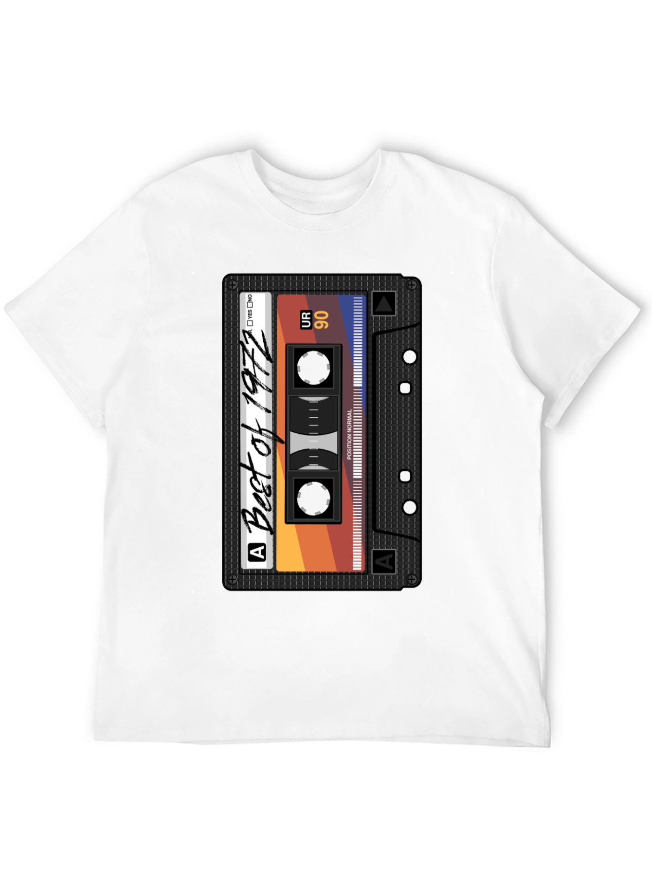 Black Best of 1972 Cassette Tape Graphic T-Shirt view 12