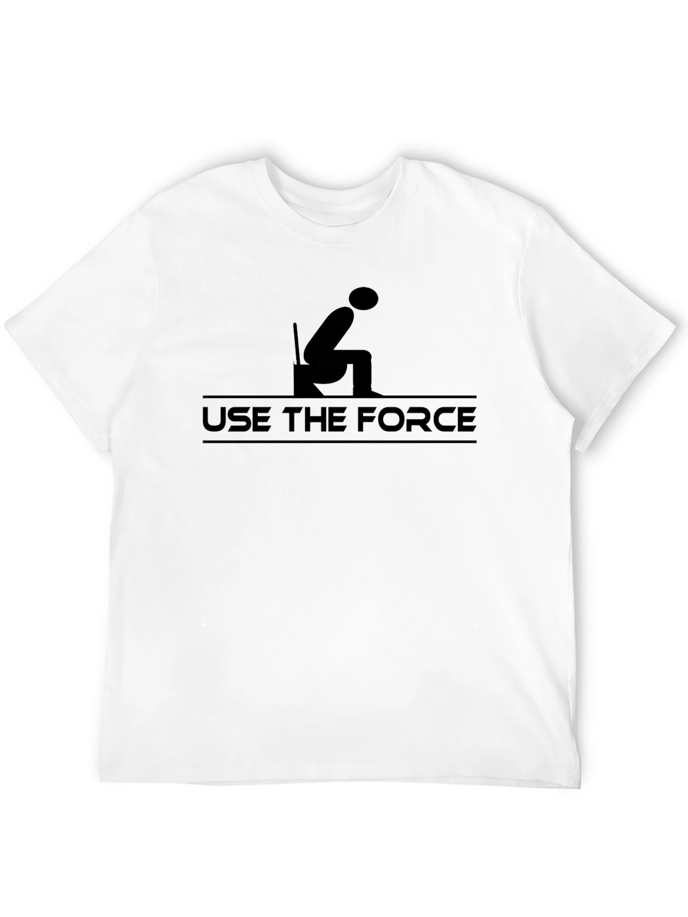 Black Use The Force T-Shirt - Funny Star Wars Inspired Graphic Tee view 12