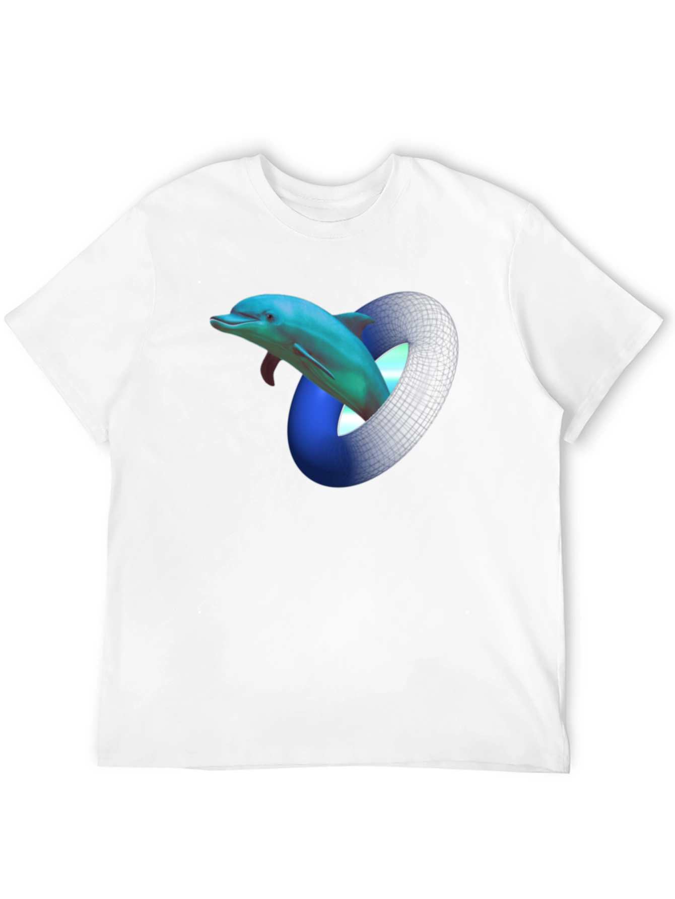 Black Dolphin Mobius Strip Graphic Black T-Shirt view 12